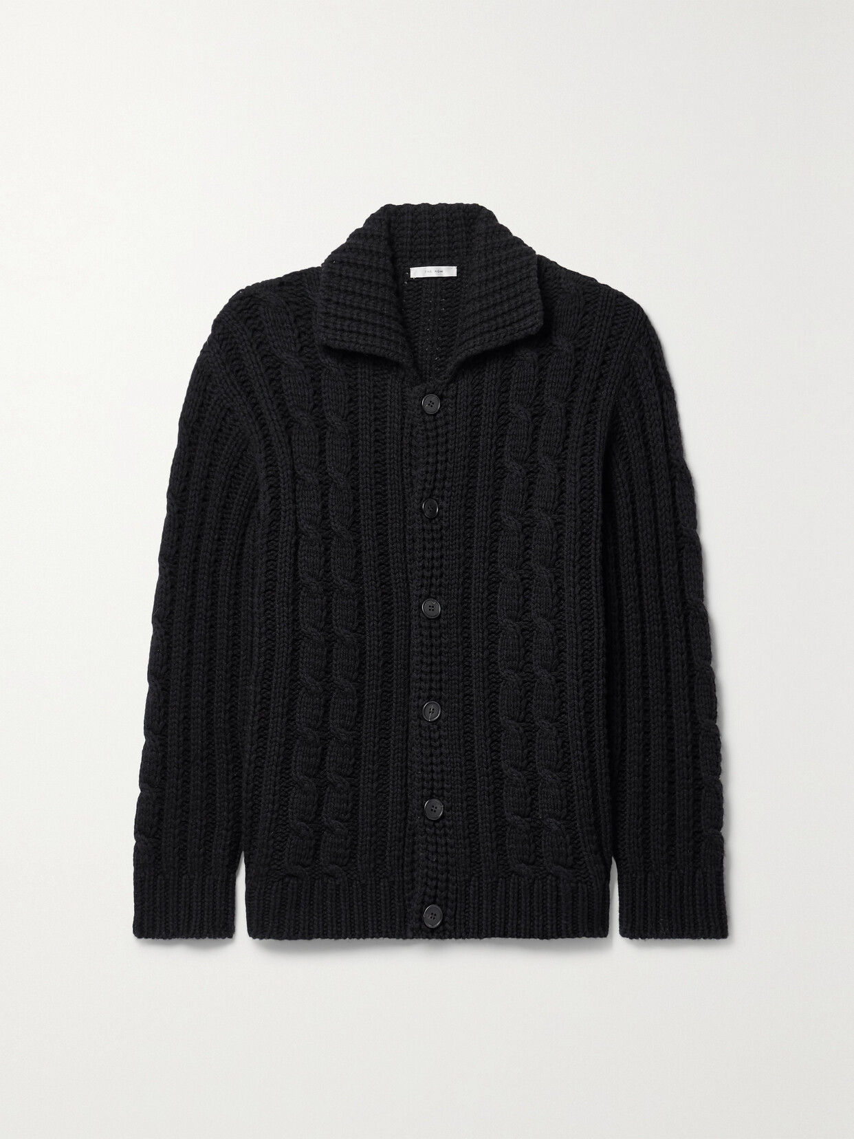 The Row - Eleo Cable-knit Alpaca And Yak-blend Cardigan - Black