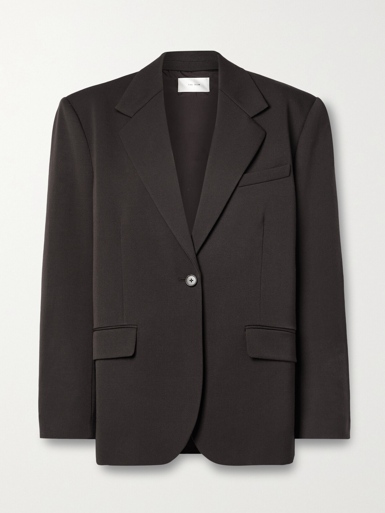 Shop The Row Viper Grain De Poudre Wool Blazer In Brown