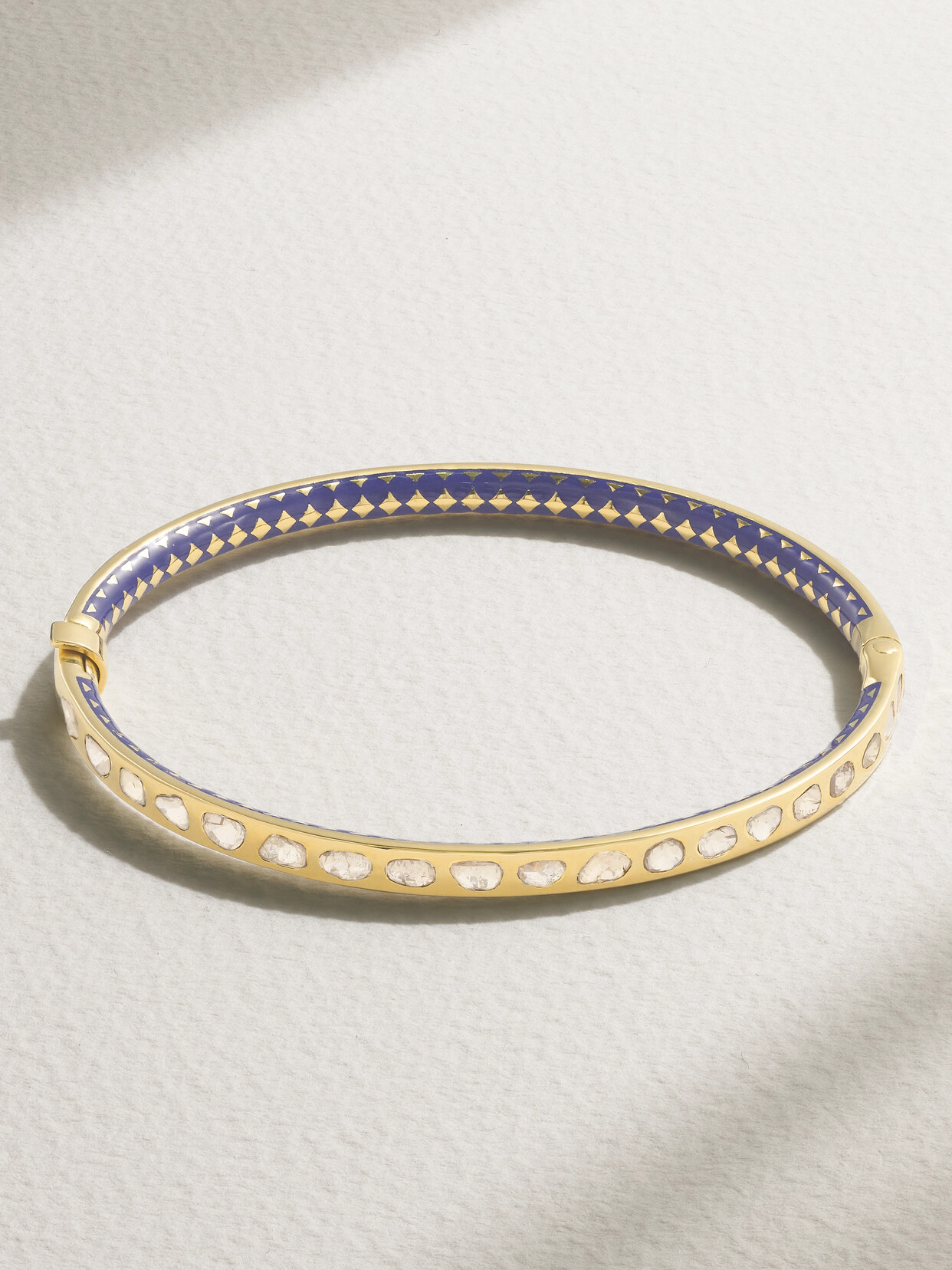 Amrapali London 18-karat Gold, Enamel And Diamond Bangle - M
