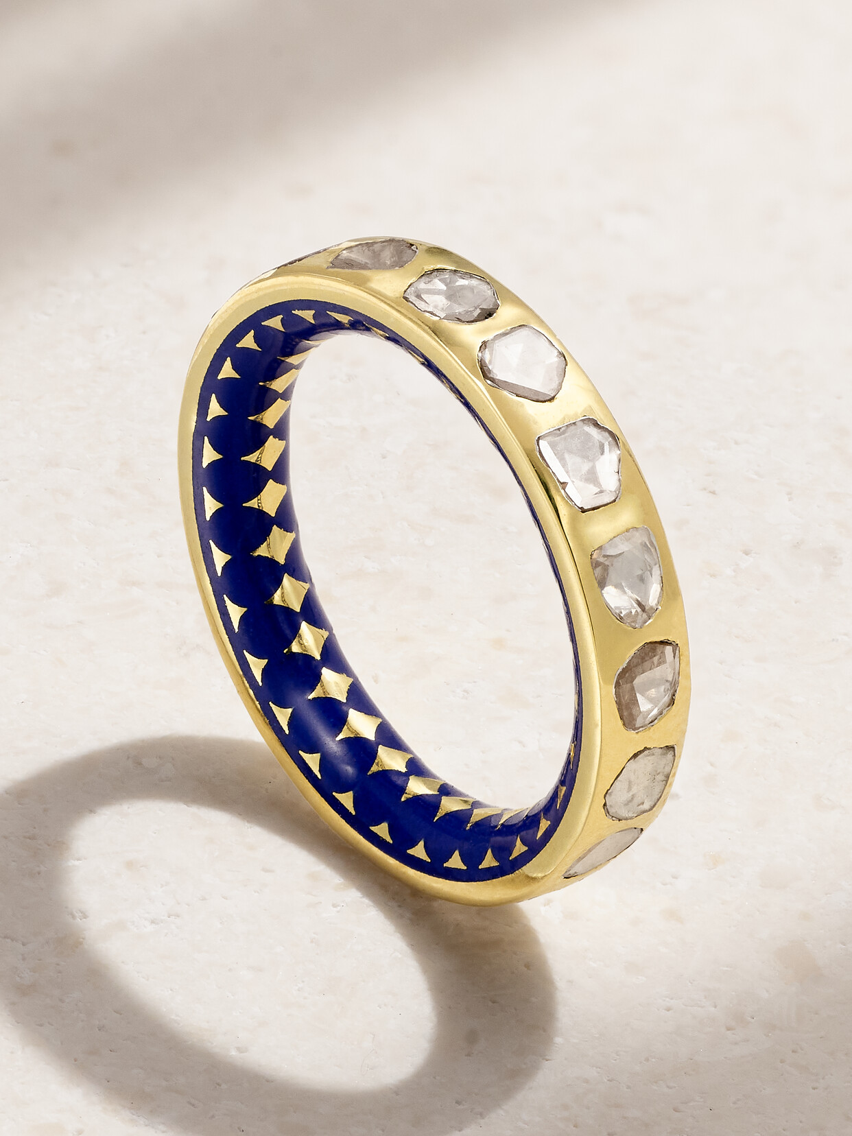 Amrapali London - 18-karat Gold, Diamond And Enamel Ring - 5