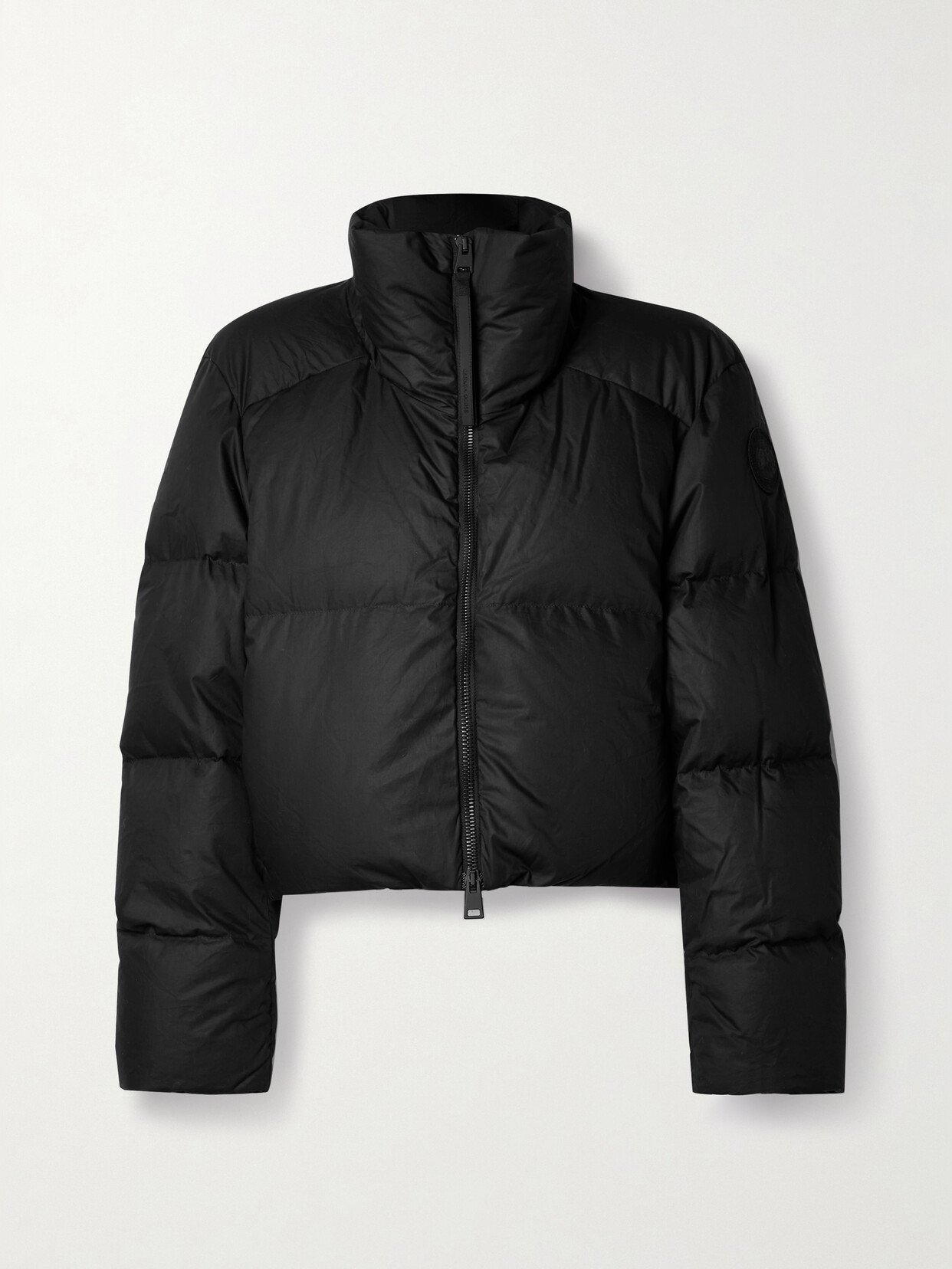 Canada Goose Garnet Cropped Quilted Cotton-shell Down Jacket In Black