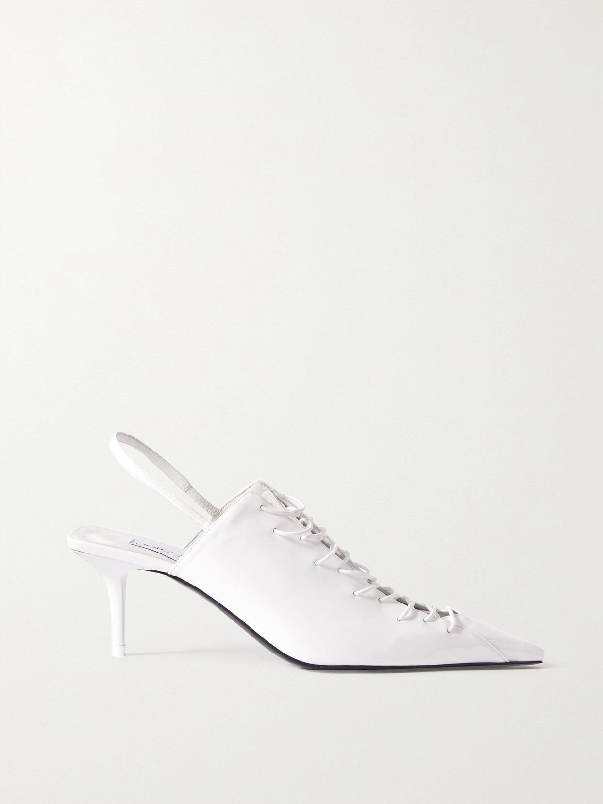 Jimmy Choo Corset Lace-up Leather Pumps In White