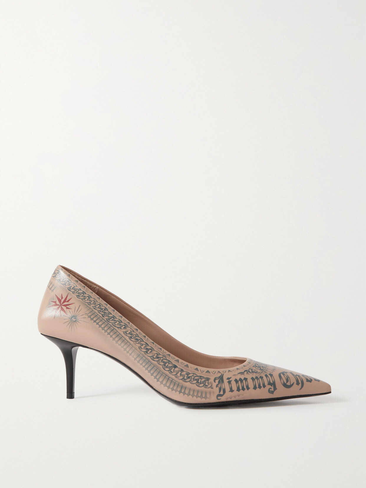 Jimmy Choo + Jean Paul Gaultier 60 Printed Leather Pumps - Neutrals