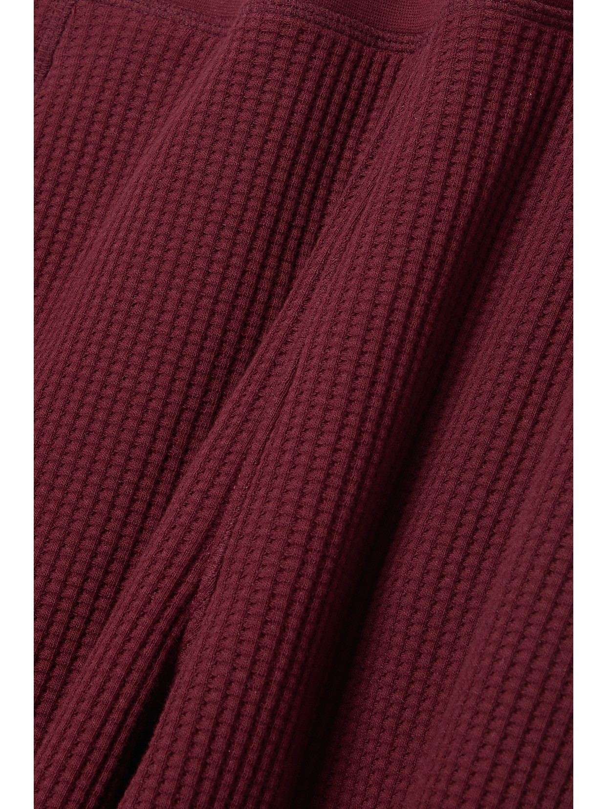 Shop Skin + Net Sustain Judy Waffle-knit Stretch Organic Cotton-jersey Pajama Pants In Burgundy