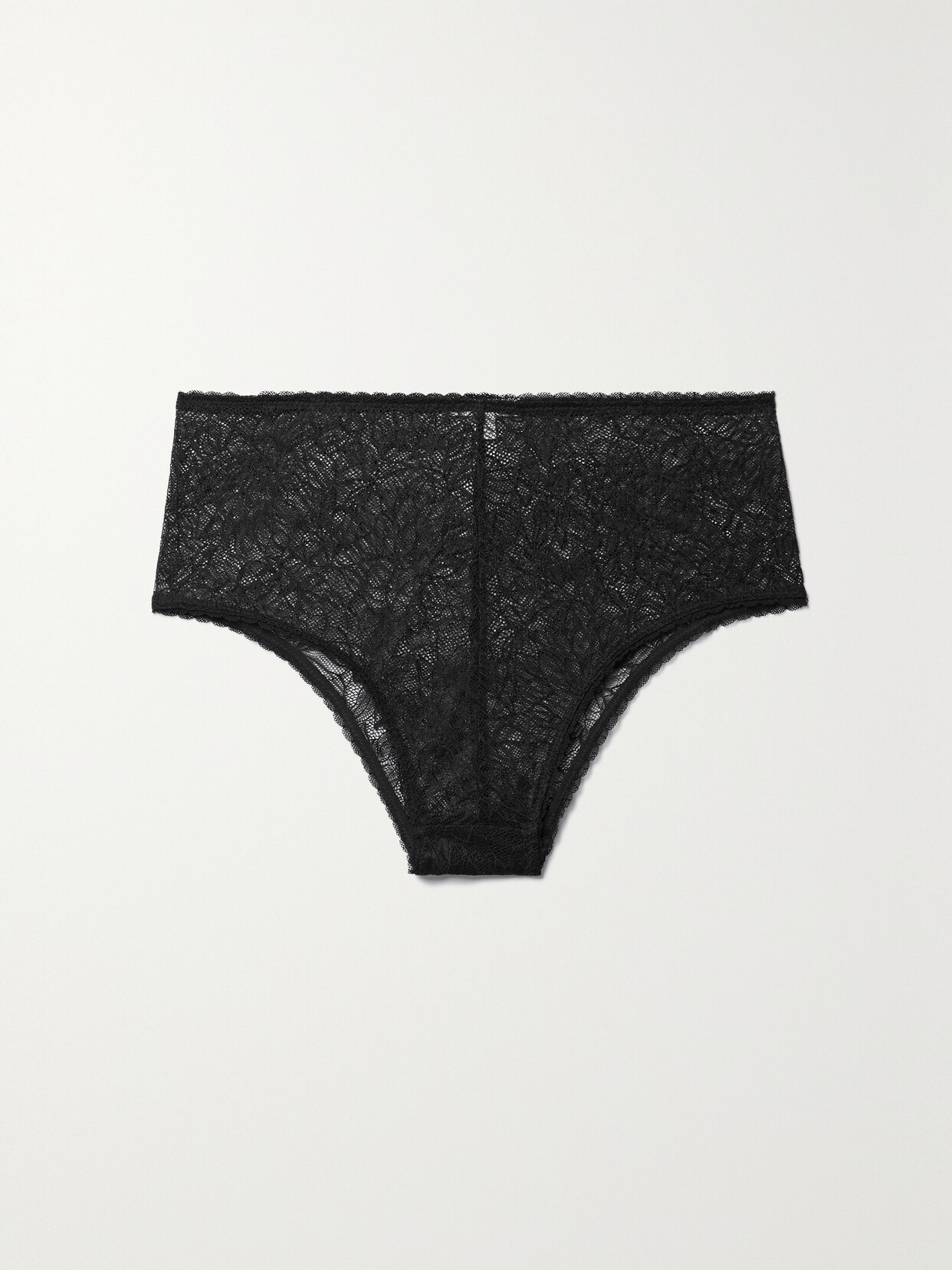 Shop Skin + Net Sustain Livia Recycled-lace Briefs In Black