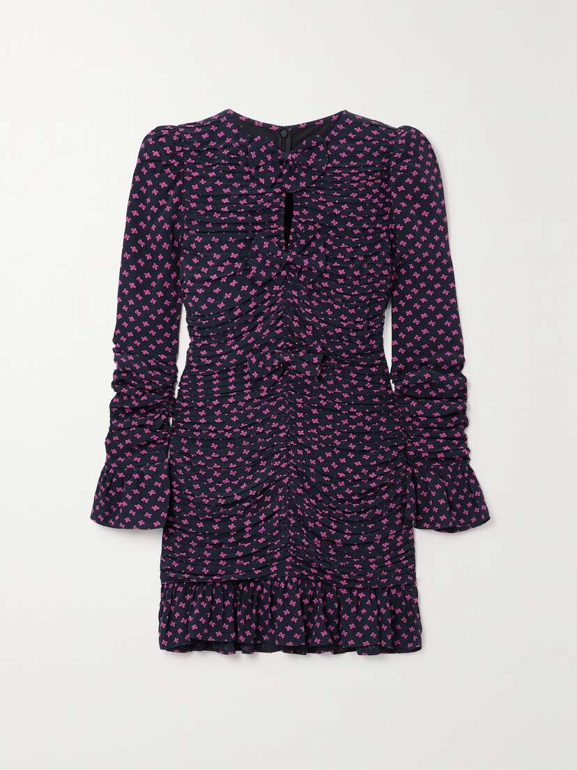 Rotate Birger Christensen + Net Sustain Tulla Ruffled Jacquard Mini Dress