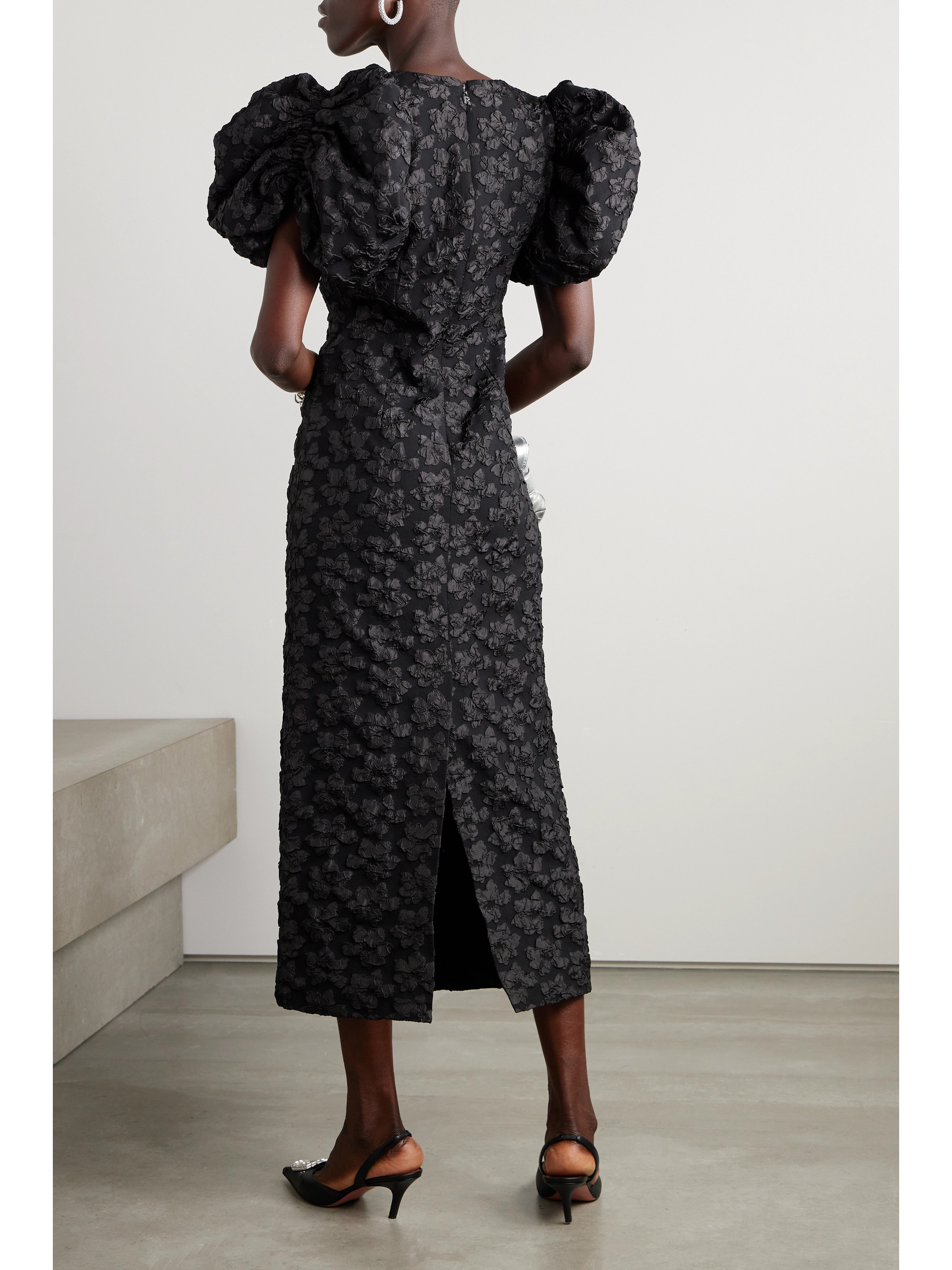 ROTATE Birger Christensen + NET SUSTAIN Ruby recycled-cloqué midi dress thumbnail