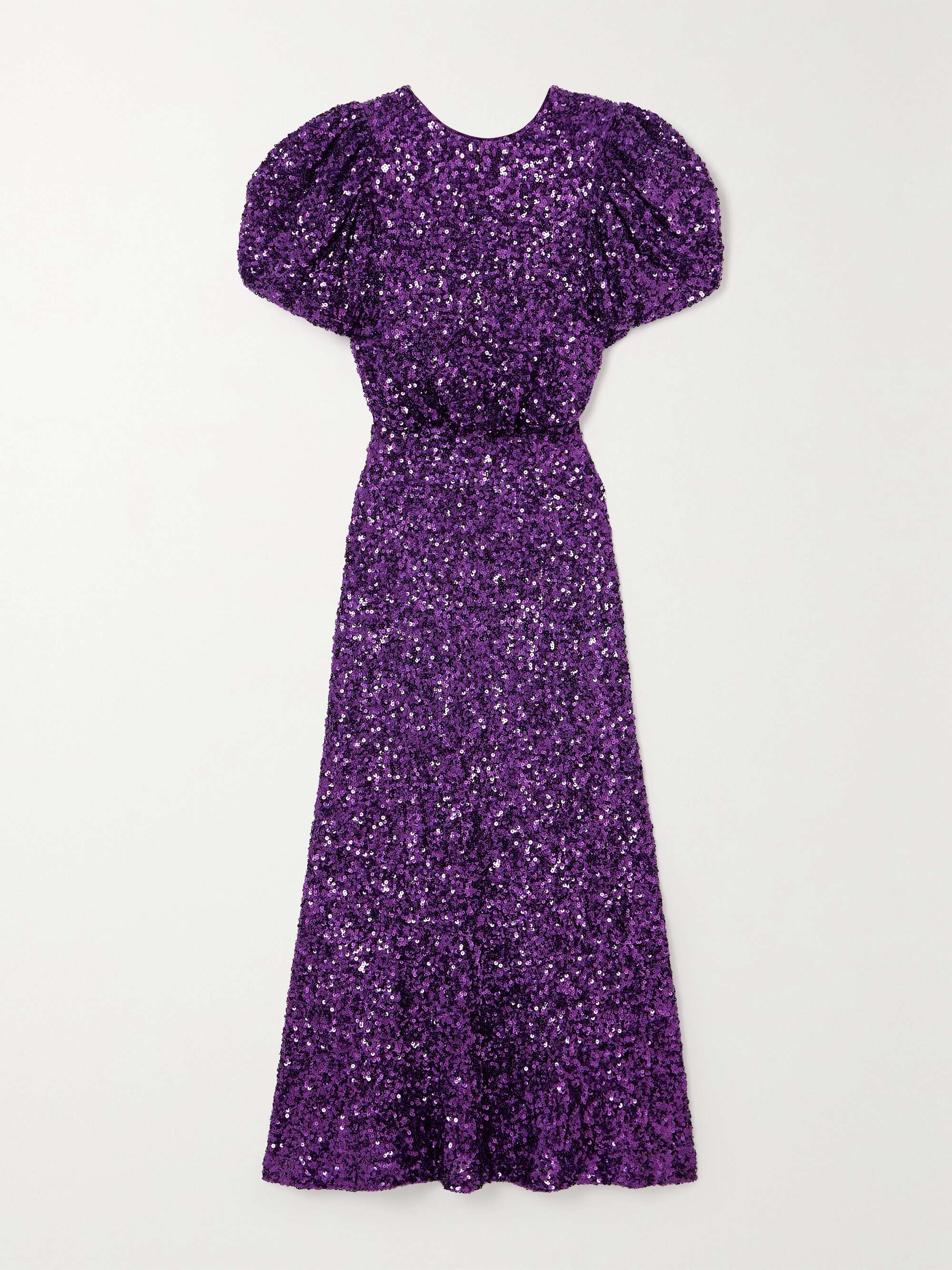 ROTATE BIRGER CHRISTENSEN Dawnty open back sequined recycled tulle midi dress NET A PORTER