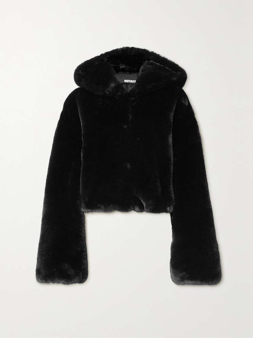 Rotate Birger Christensen Melika Faux Fur Hooded Jacket