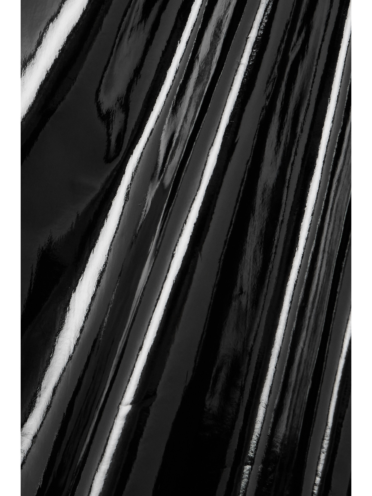 Rotate Birger Christensen June Recycled-faux Patent-leather Skinny Pants In Black