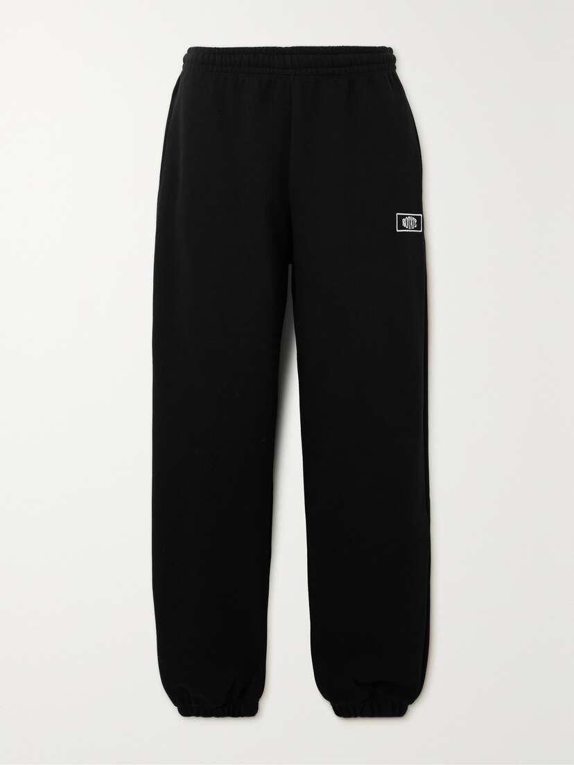 Rotate Birger Christensen + Net Sustain Mimi Logo-embroidered Organic Cotton Tapered Sweatpants