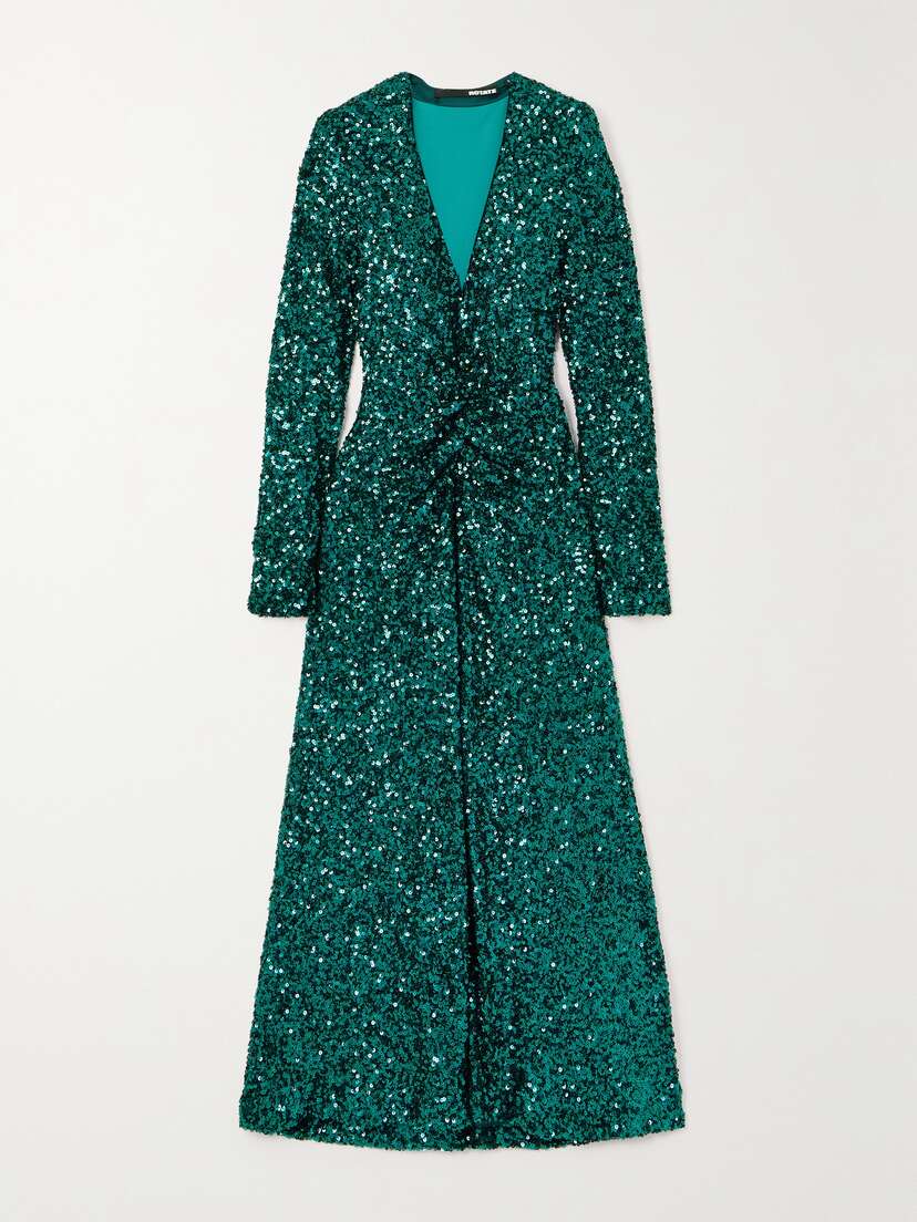 Rotate Birger Christensen Sierra Sequined Stretch Recycled-tulle Midi Dress