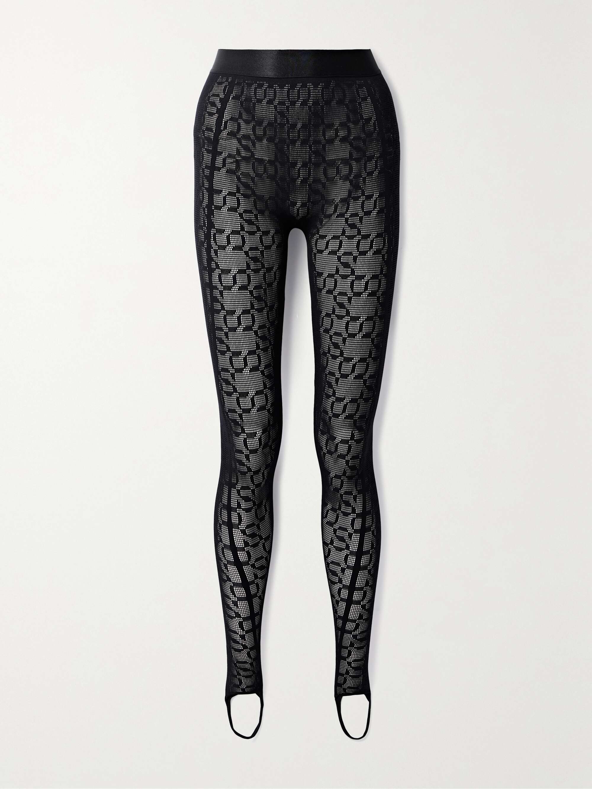 + NET SUSTAIN + SIMKHAI stretch-mesh jacquard leggings