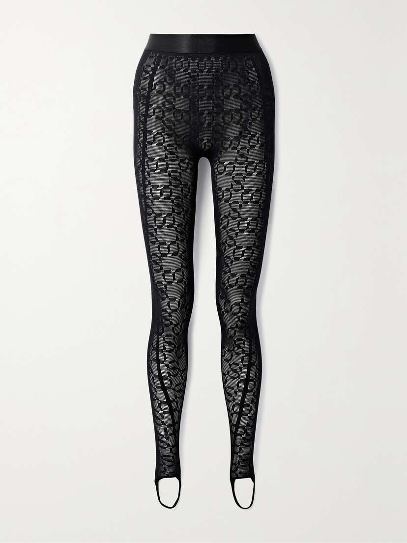 Wolford + Net Sustain + Simkhai Stretch-mesh Jacquard Leggings