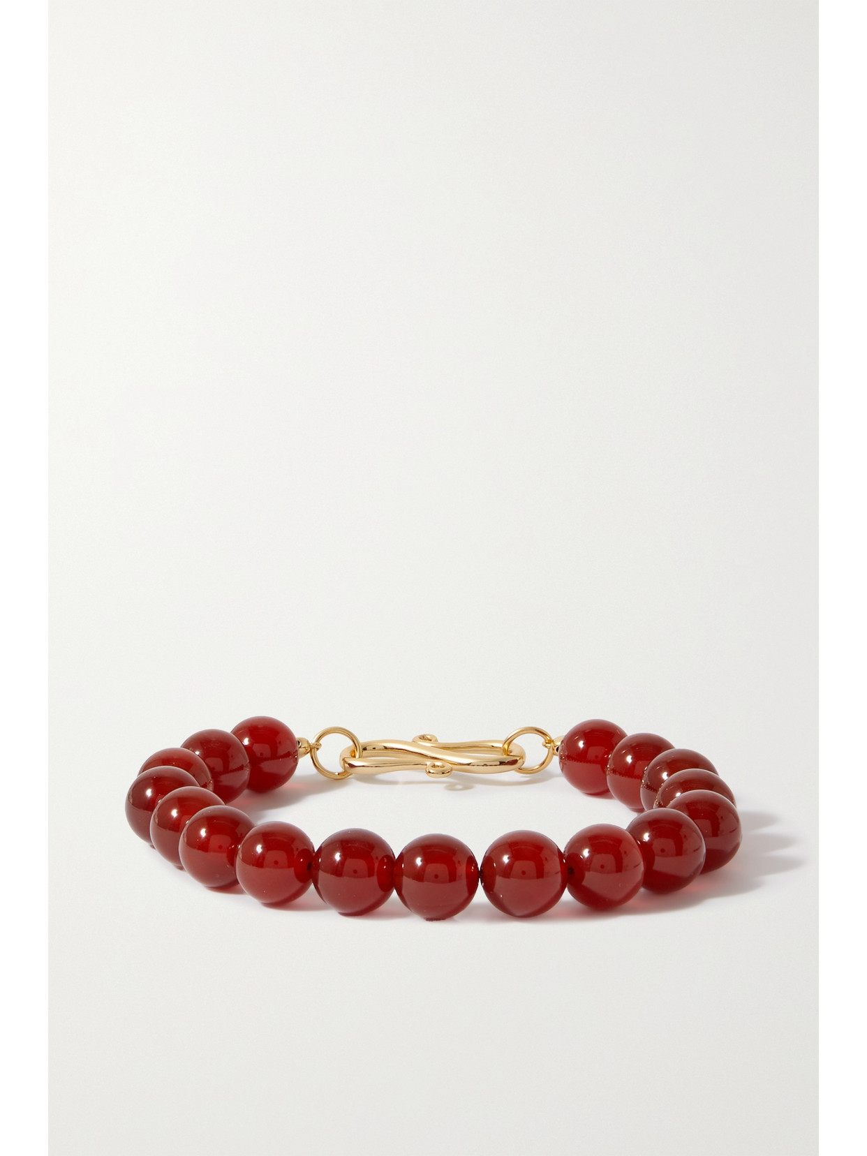 LIÉ STUDIO - The Rose Gold-plated Carnelian Bracelet - Red