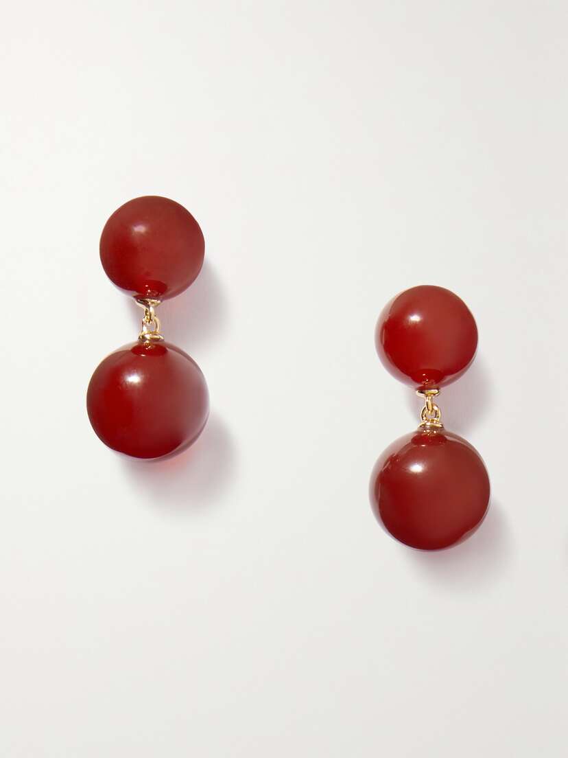 LIÉ STUDIO The Hannah Gold-plated Carnelian Earrings