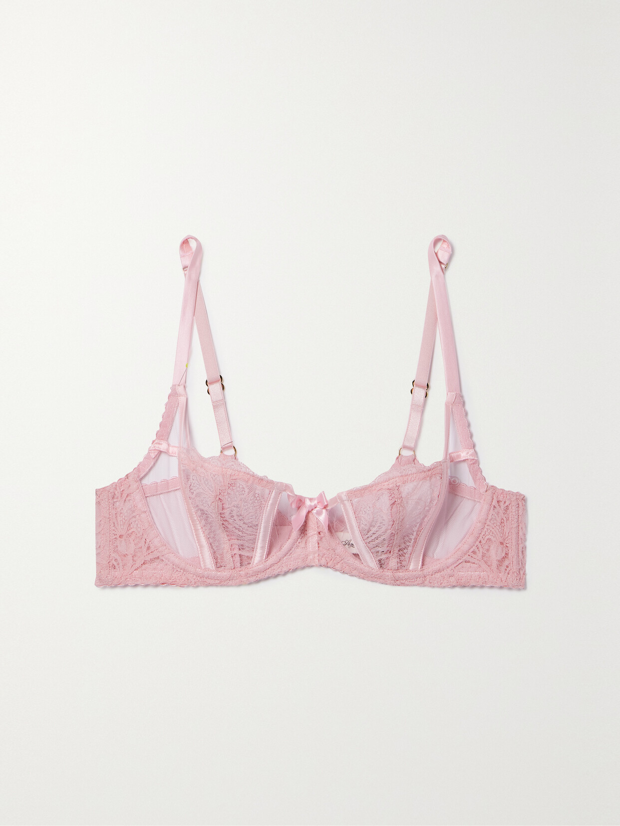 Agent Provocateur Rozlyn Satin-trimmed Tulle And Leavers Lace Underwired Balconette Bra In Unknown