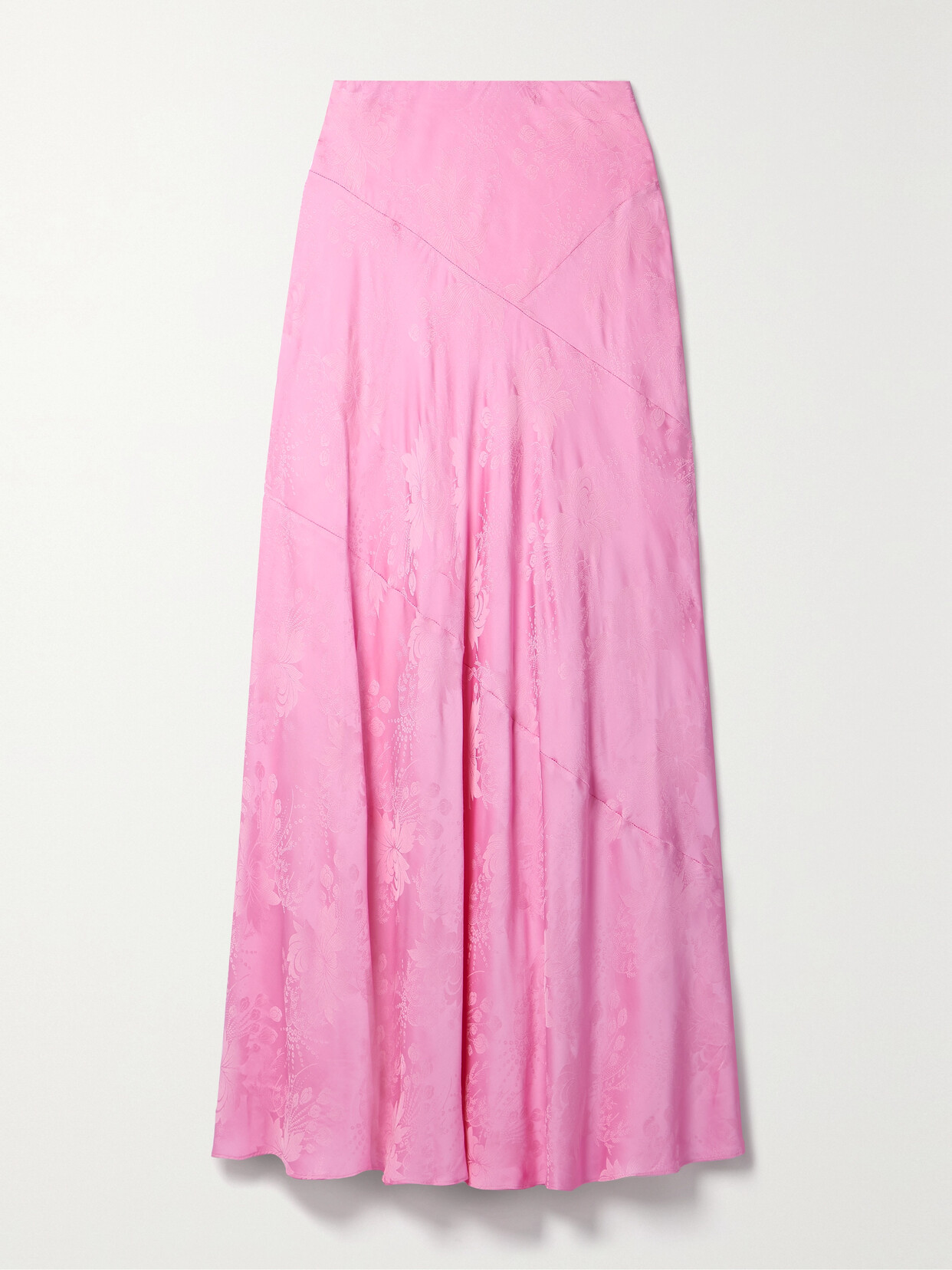LoveShackFancy Booker Satin-jacquard Maxi Skirt