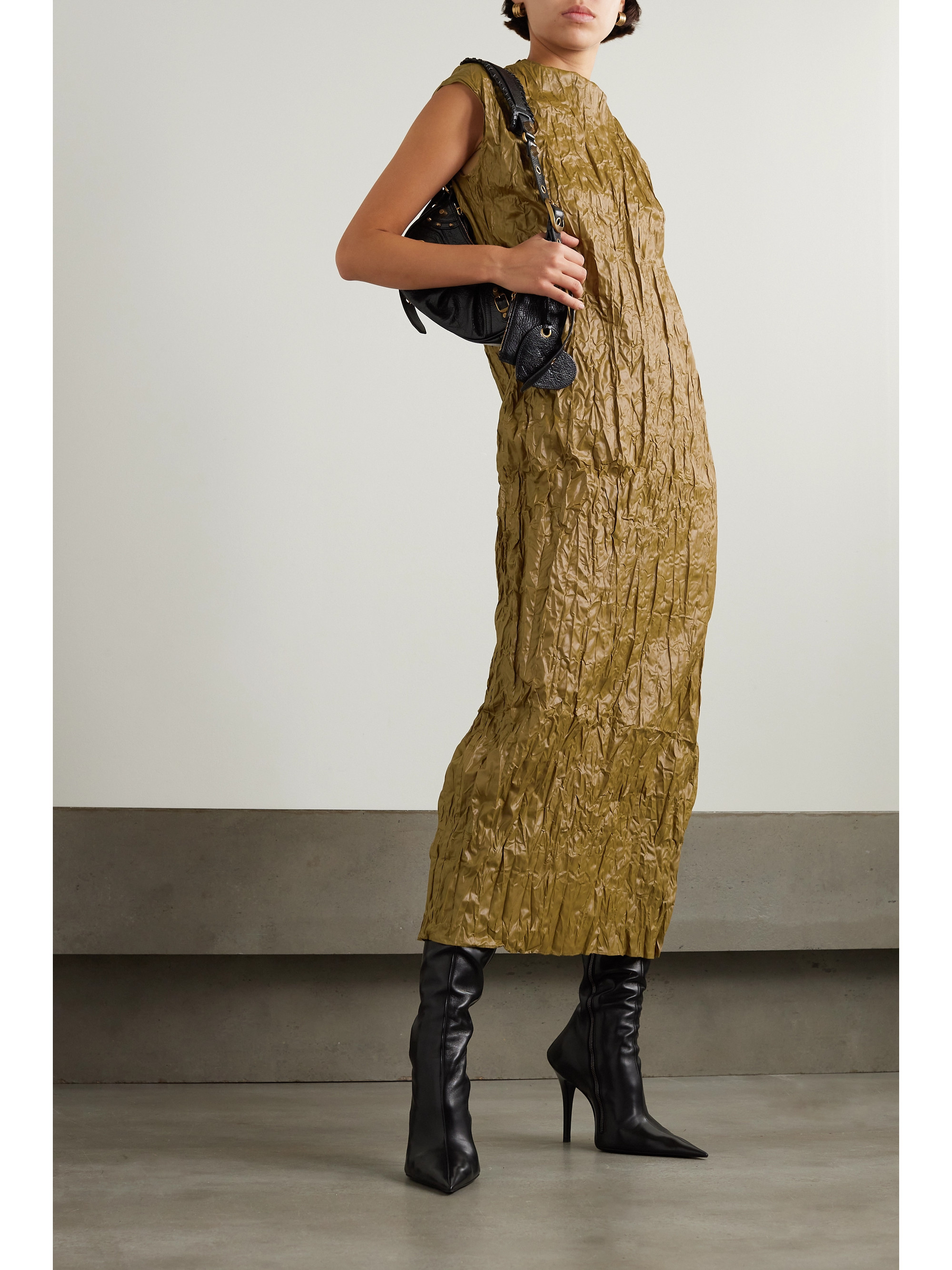 Acne Studios Crinkled-shell maxi dress