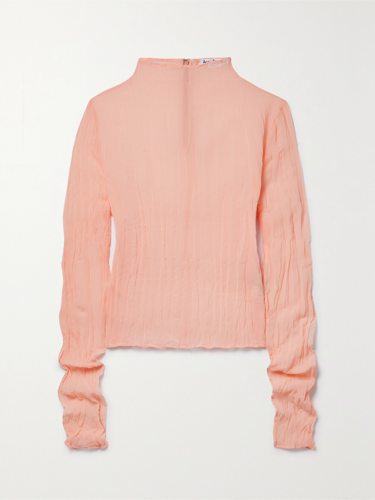 Acne Studios Crinkled-georgette Top - Pink