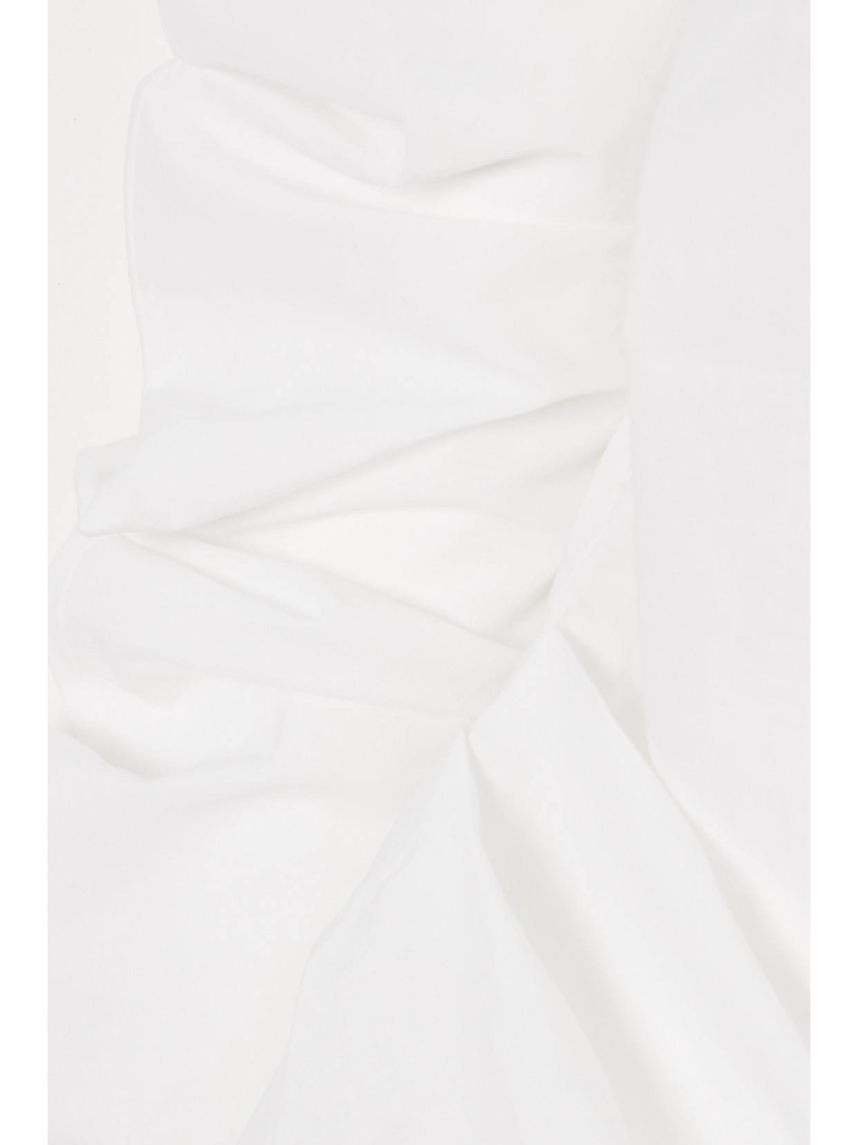 Acne Studios Asymmetric Ruffled Cutout Cotton-voile Blouse In White