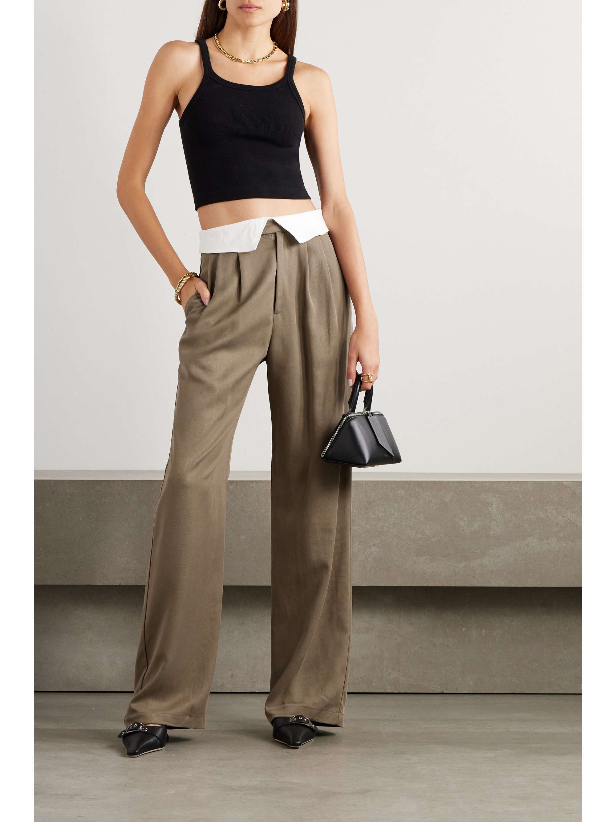 REFORMATION Stevie pleated TENCEL Lyocell wide-leg pants | NET-A-PORTER