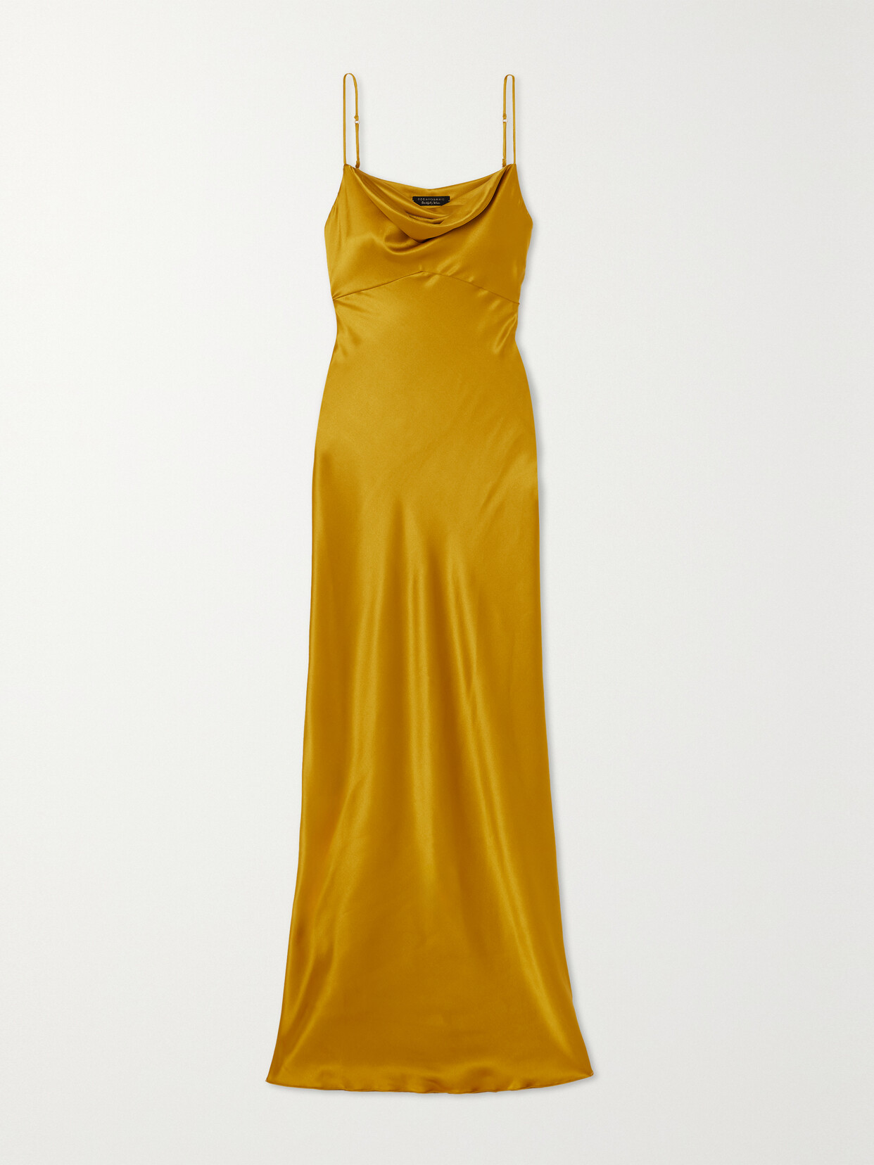 Rosamosario - Golden Hour Draped Silk-satin Maxi Dress - x large