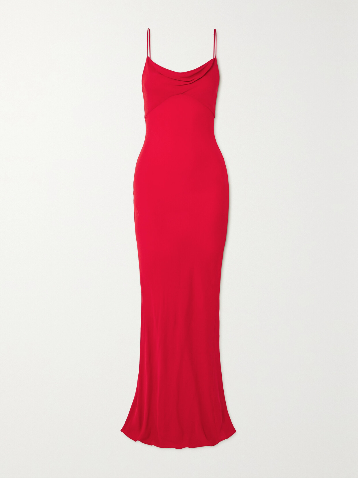 Rosamosario Mystery Girl Draped Silk-crepe Maxi Dress In Unknown