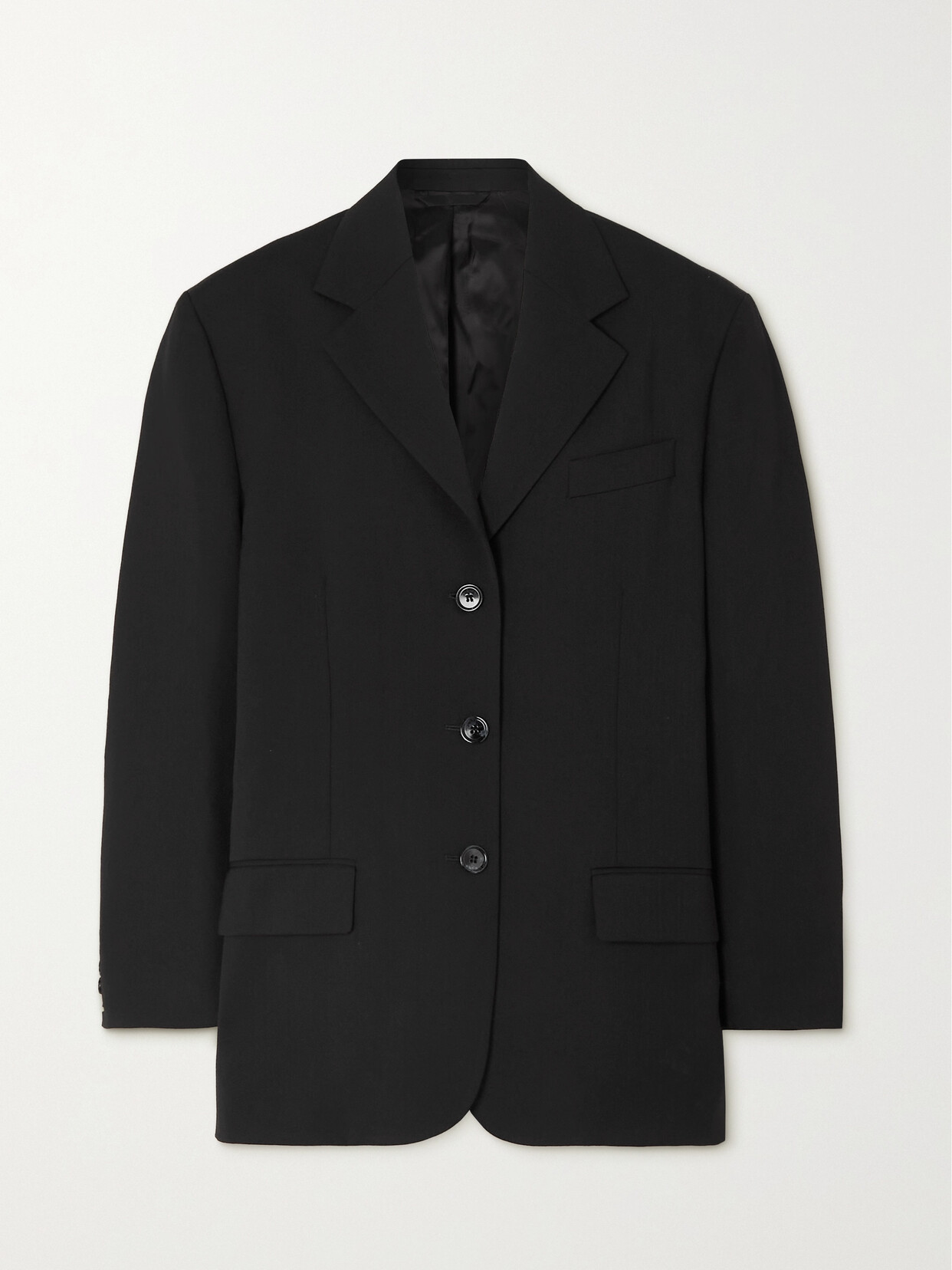 Acne Studios Oversized Woven Blazer In Black