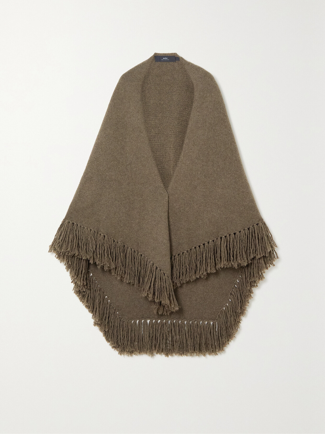 Arch4 - Duchess Fringed Cashmere Wrap - Brown