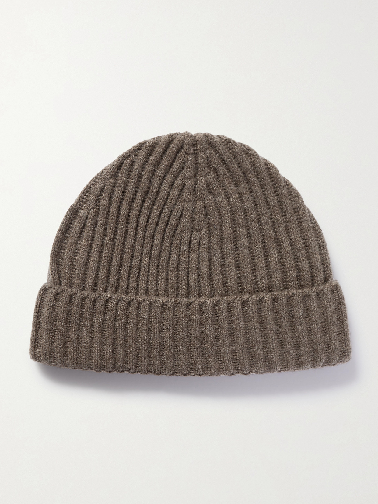 Arch4 Alpine Ribbed Cashmere Beanie In Brown