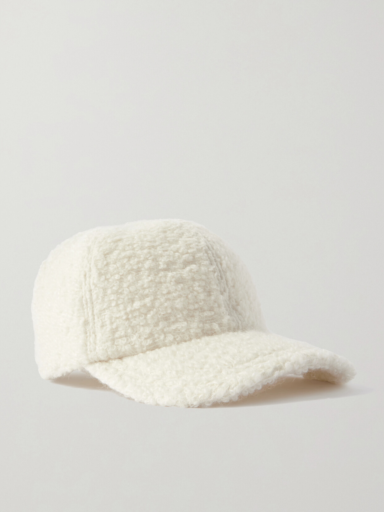 Gabriela Hearst - Russ Cashmere, Alpaca, Wool And Silk-blend Bouclé Baseball Hat - Ivory