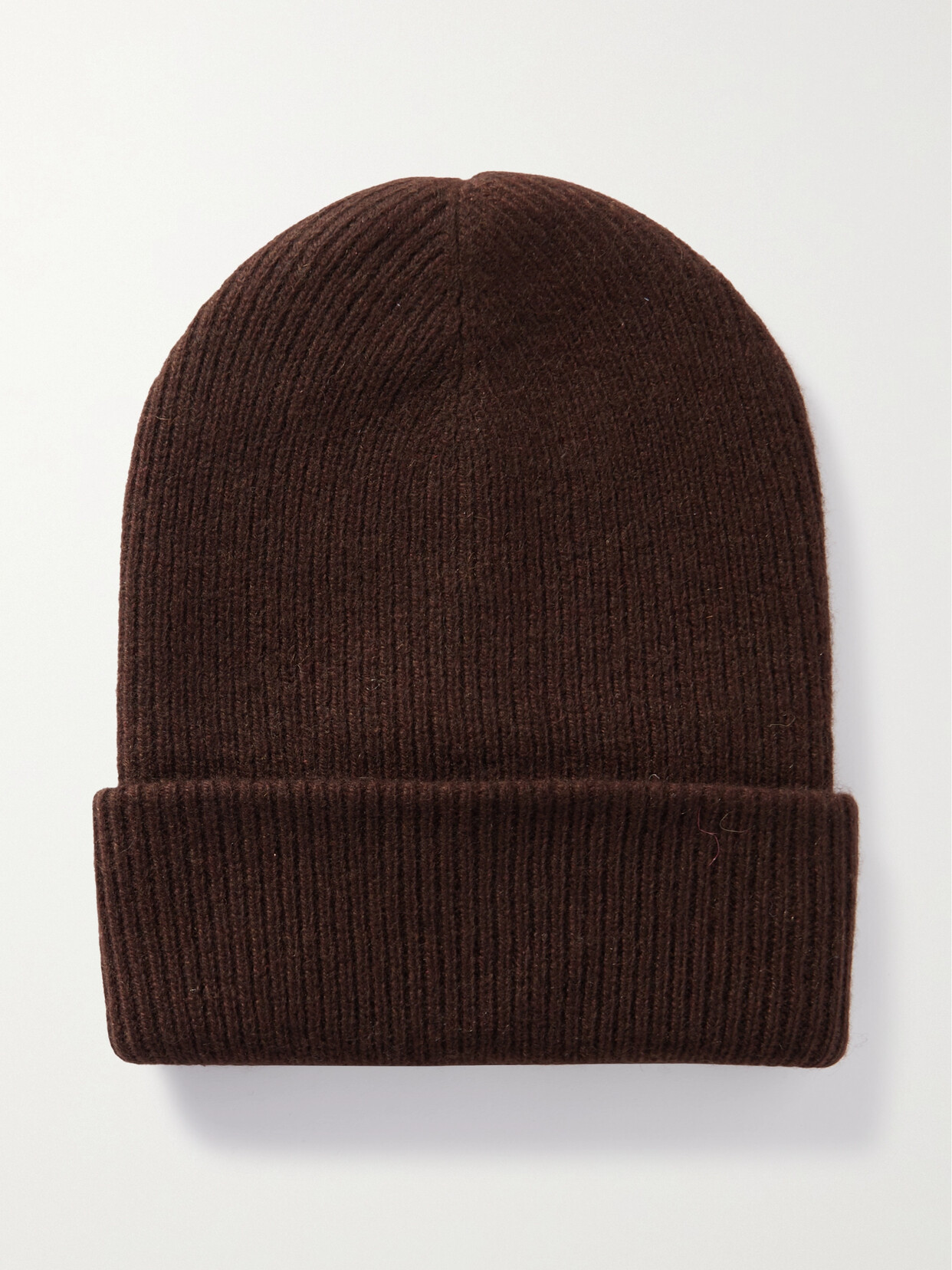 The Elder Statesman Parker Ribbed Cashmere Beanie In Brown