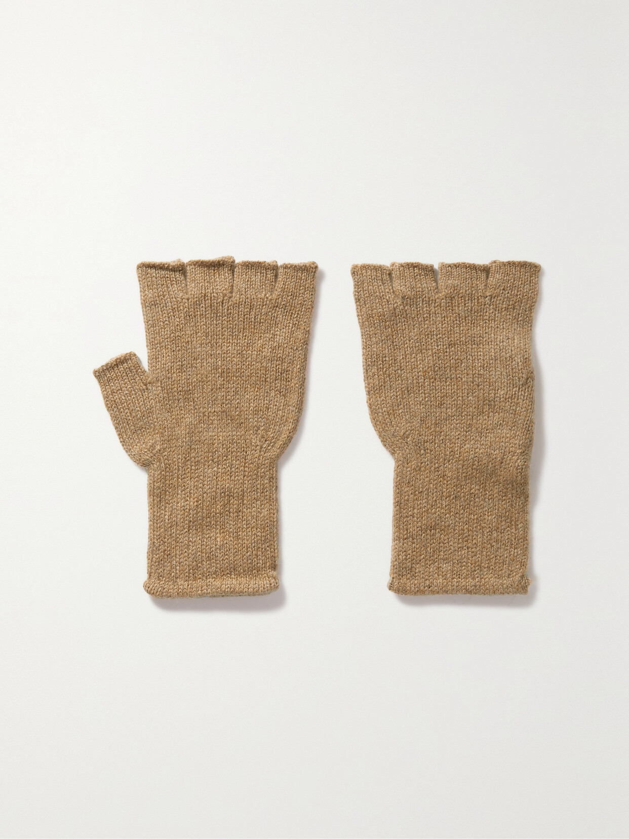 The Elder Statesman - Cashmere Fingerless Gloves - Neutrals