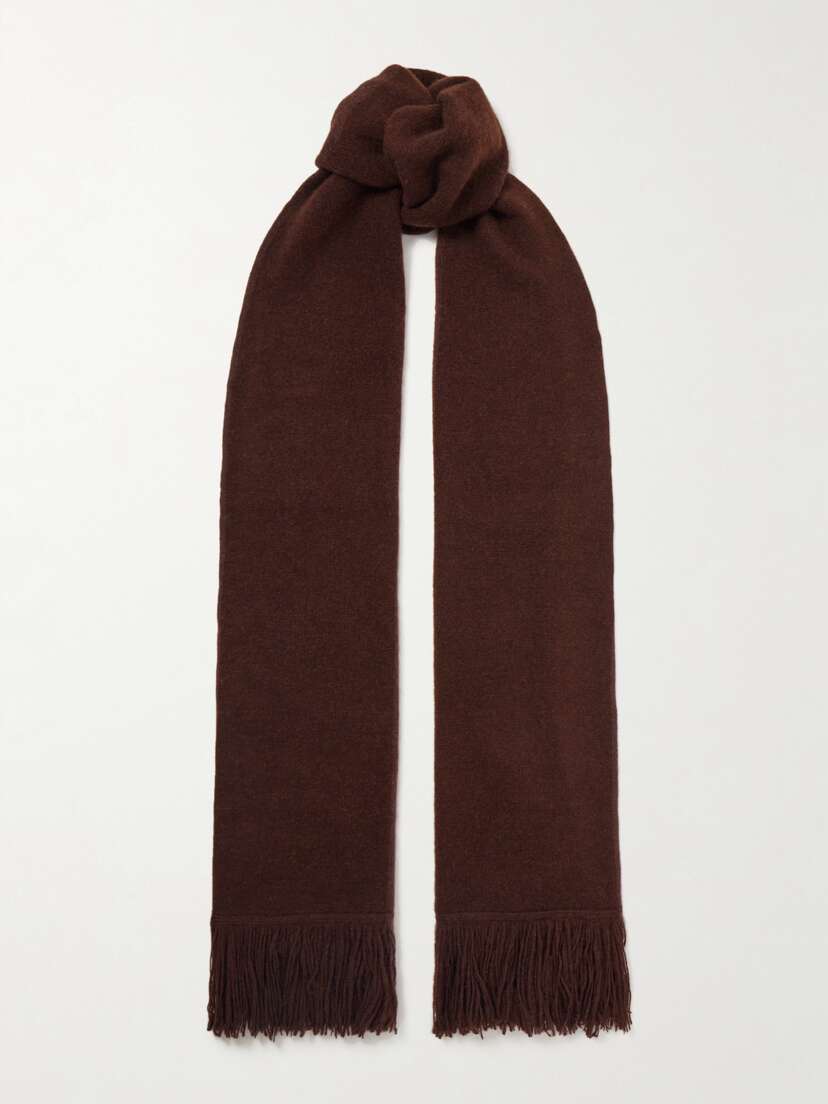 The Elder Statesman Fringed Cashmere Scarf