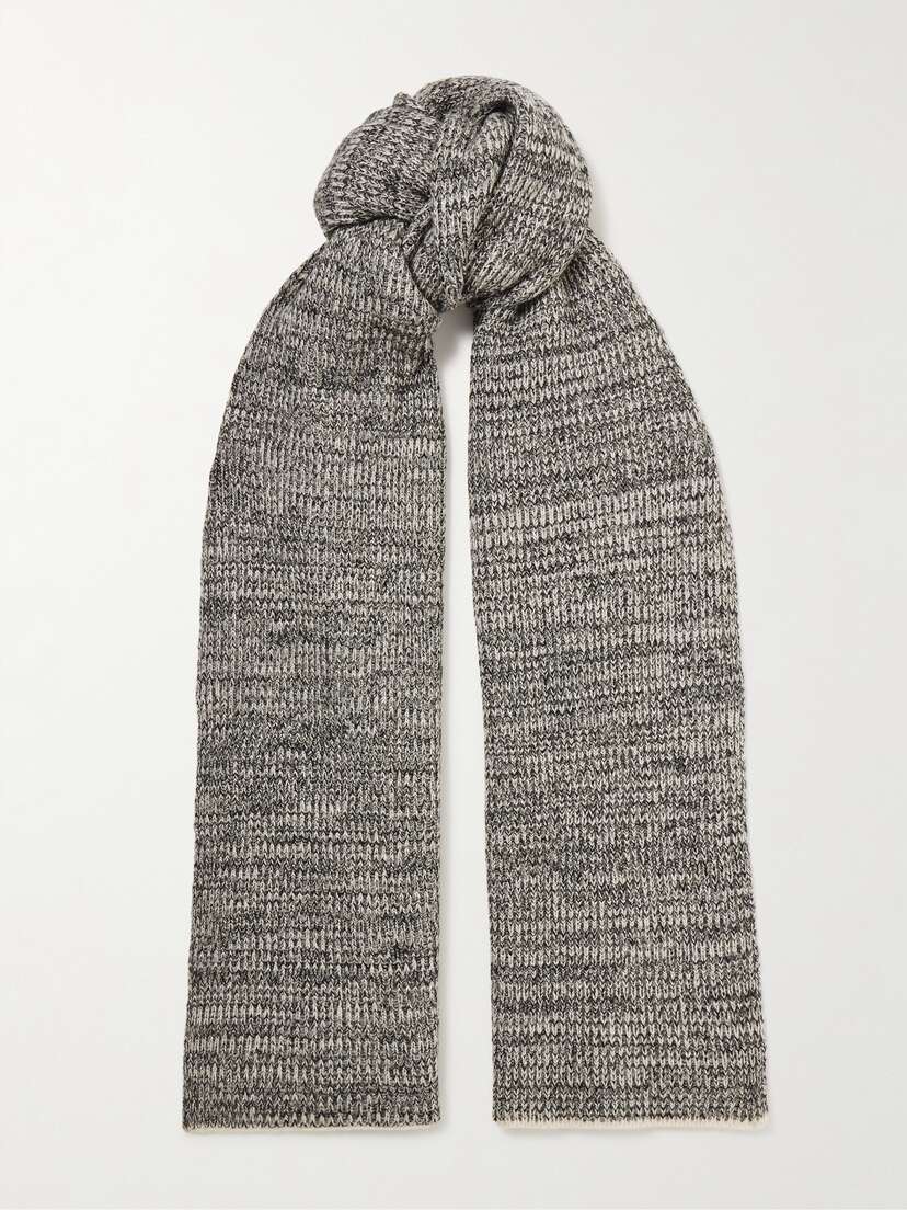 The Elder Statesman Nimbus Twist Cashmere And Cotton-blend Scarf