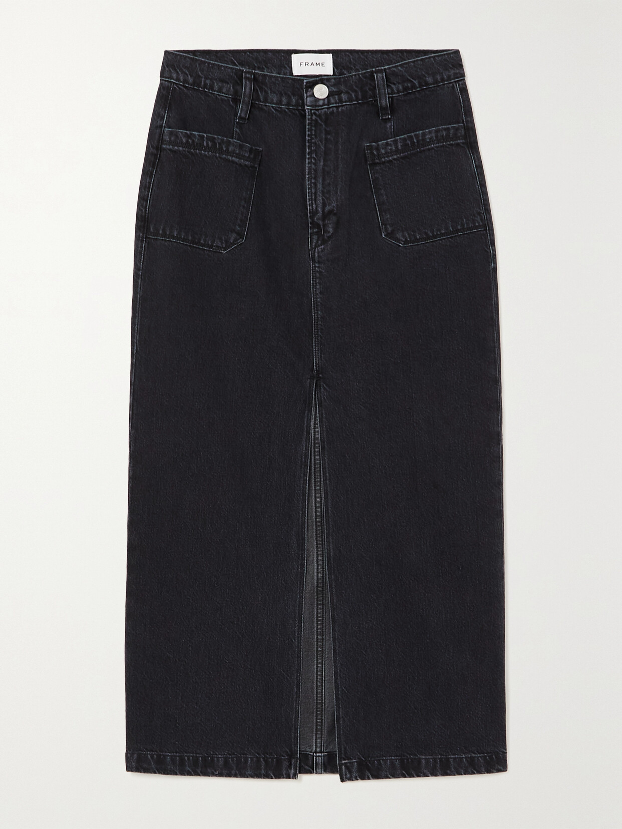 FRAME LE BARDOT DENIM MIDI SKIRT