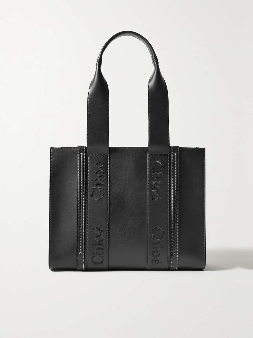 Chloé Woody Medium Embroidered Leather Tote