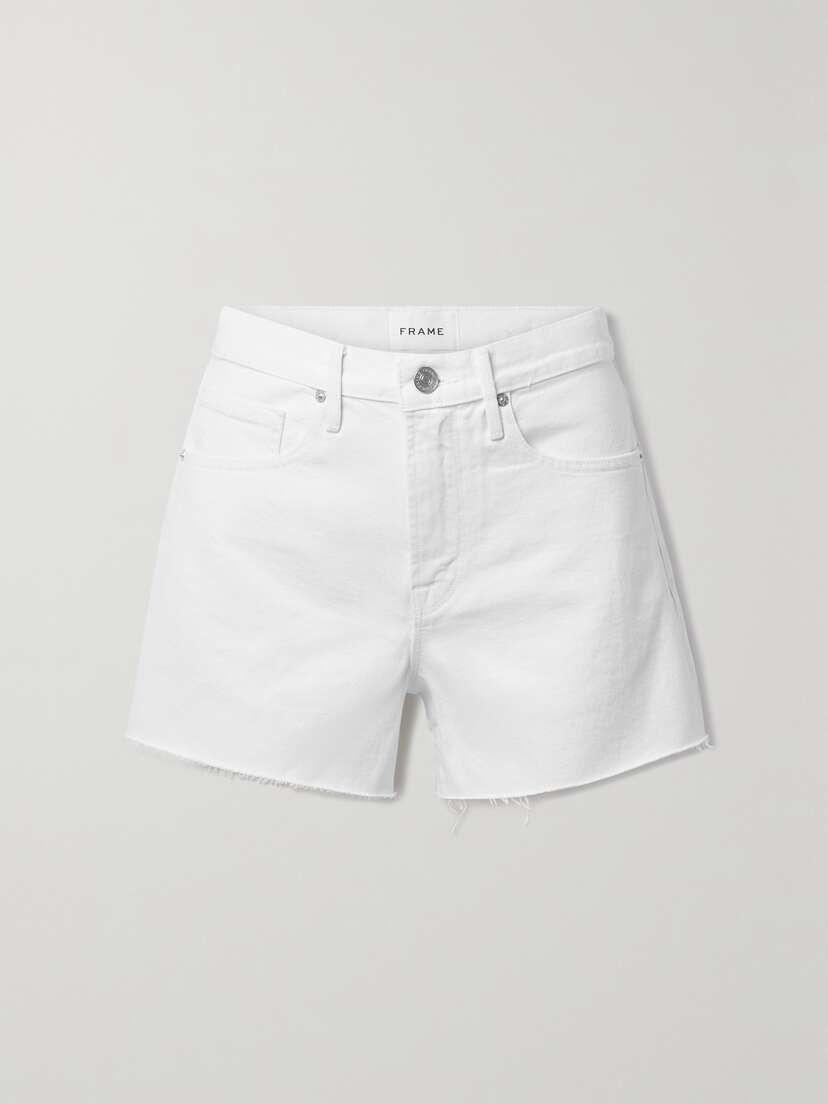 Frame Le Brigitte Frayed Denim Shorts