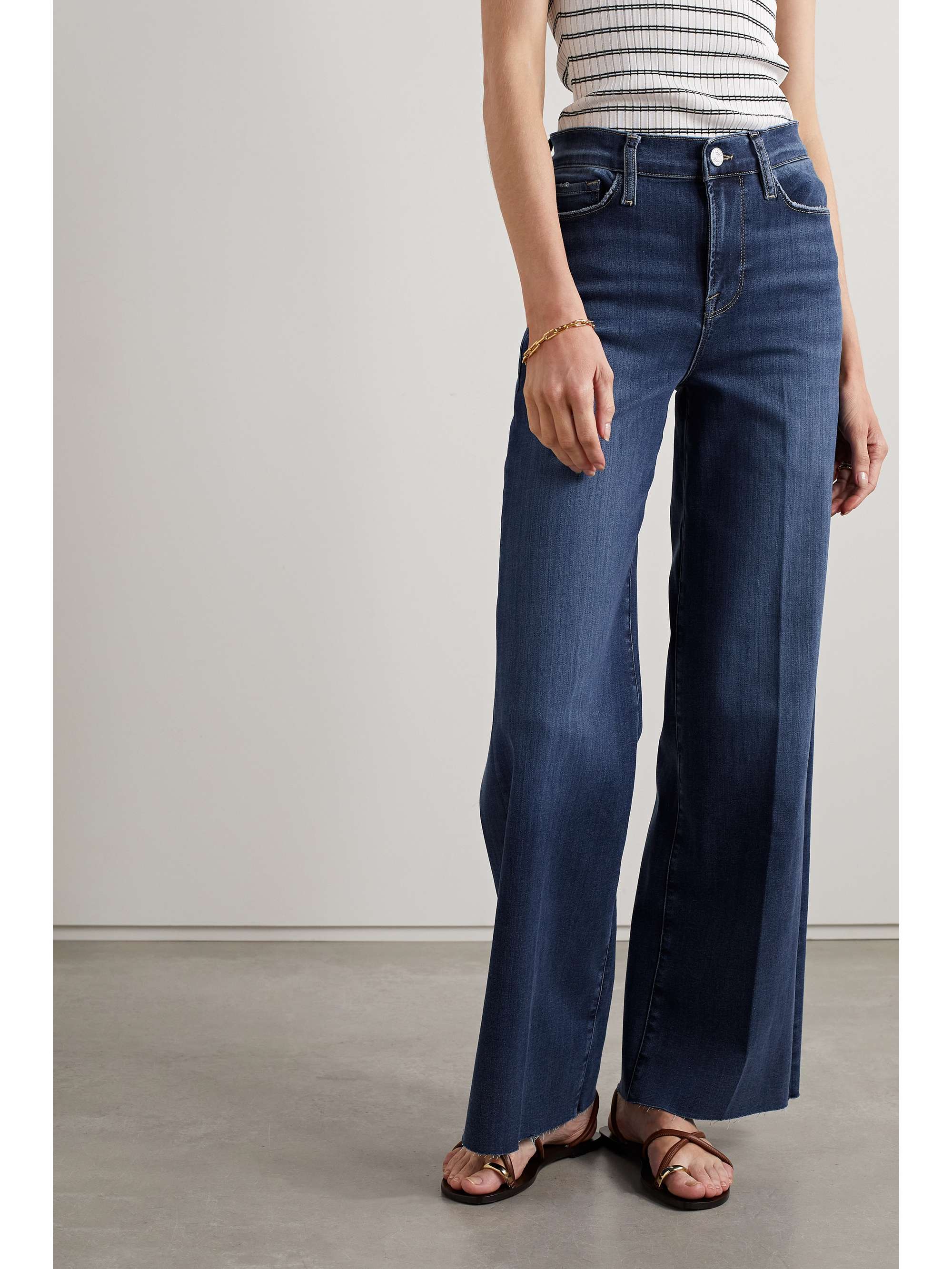 FRAME Le Slim Palazzo high-rise wide-leg jeans | NET-A-PORTER