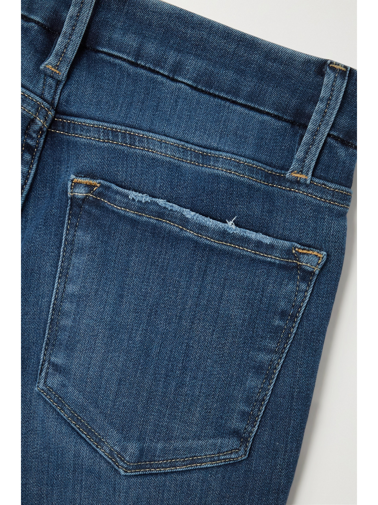 Frame Le Crop Mini Boot Cropped Mid-rise Bootcut Jeans In Blue