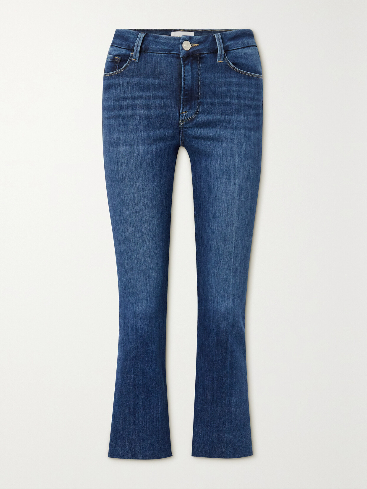 FRAME - Le Crop Mini Boot Cropped Mid-rise Bootcut Jeans - Blue