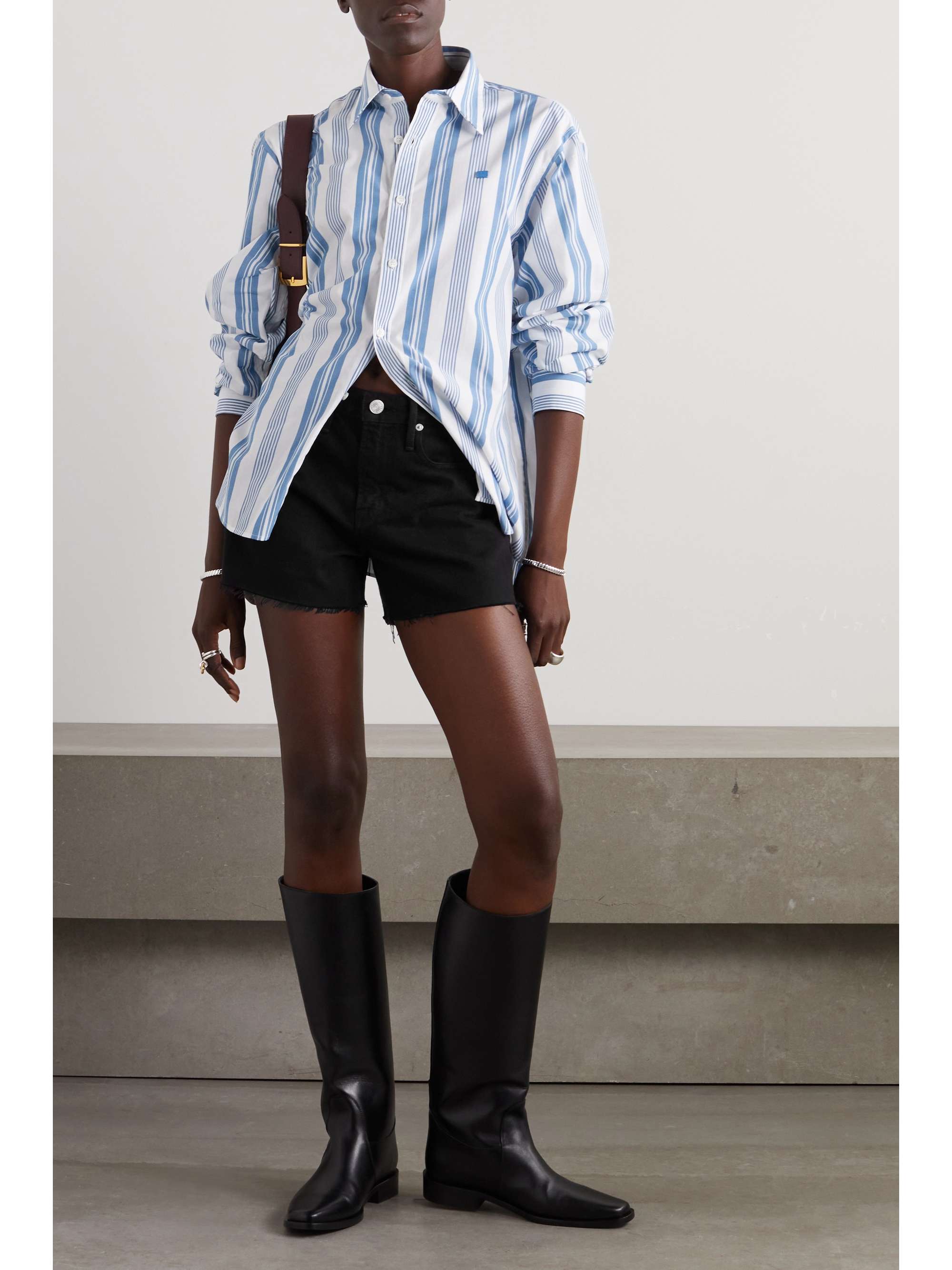 FRAME Short en jean effilé Le Brigette