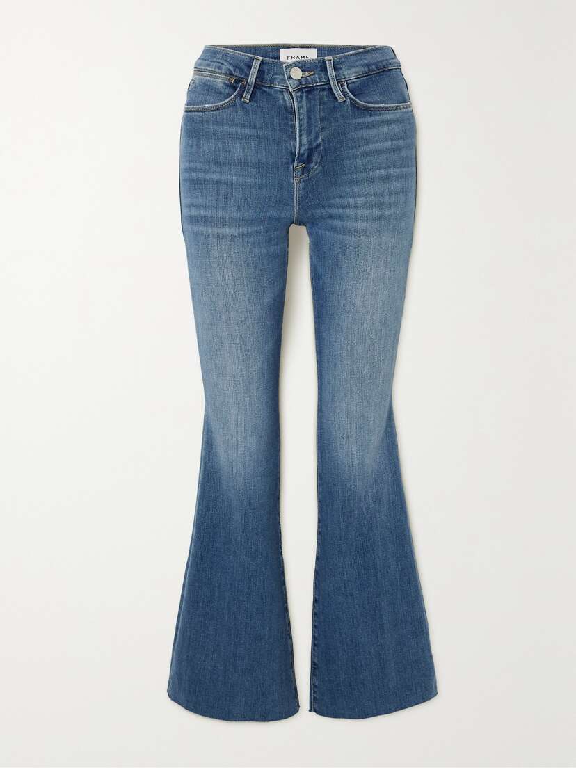 Frame Le Easy Flare Frayed Jeans
