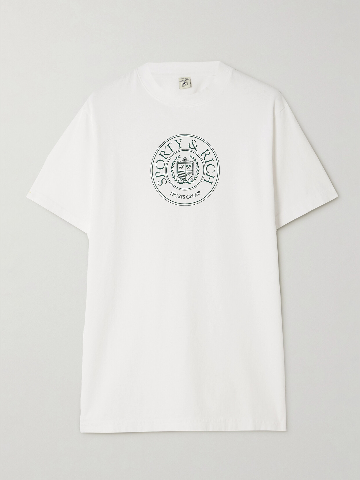 Sporty & Rich Printed Cotton-jersey T-shirt - White