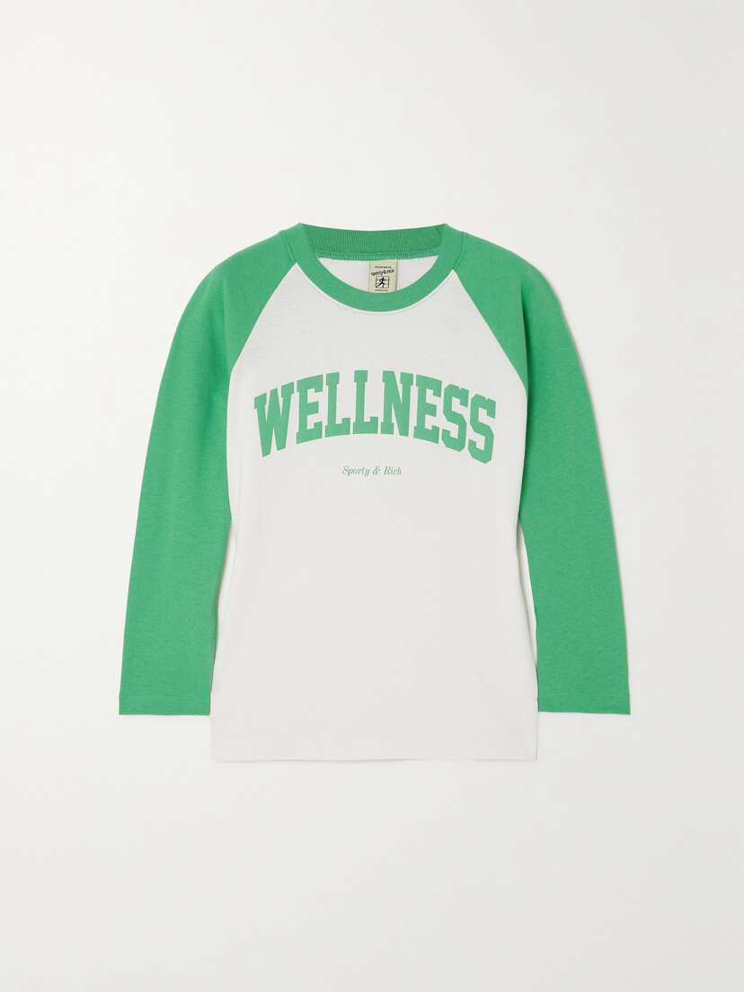 Sporty & Rich Wellness Ivy Printed Cotton-jersey T-shirt