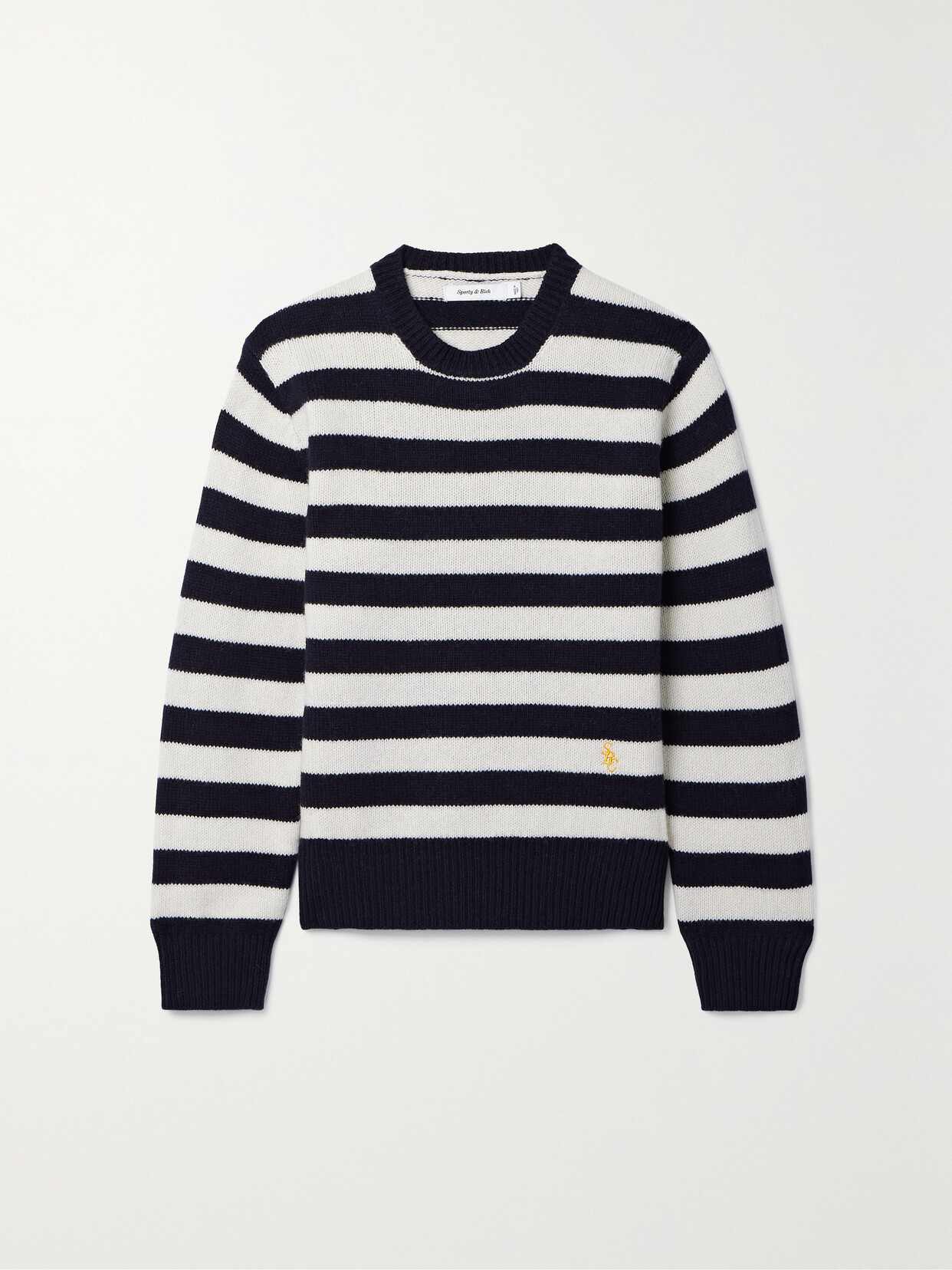 Sporty & Rich Striped Wool Sweater - Blue