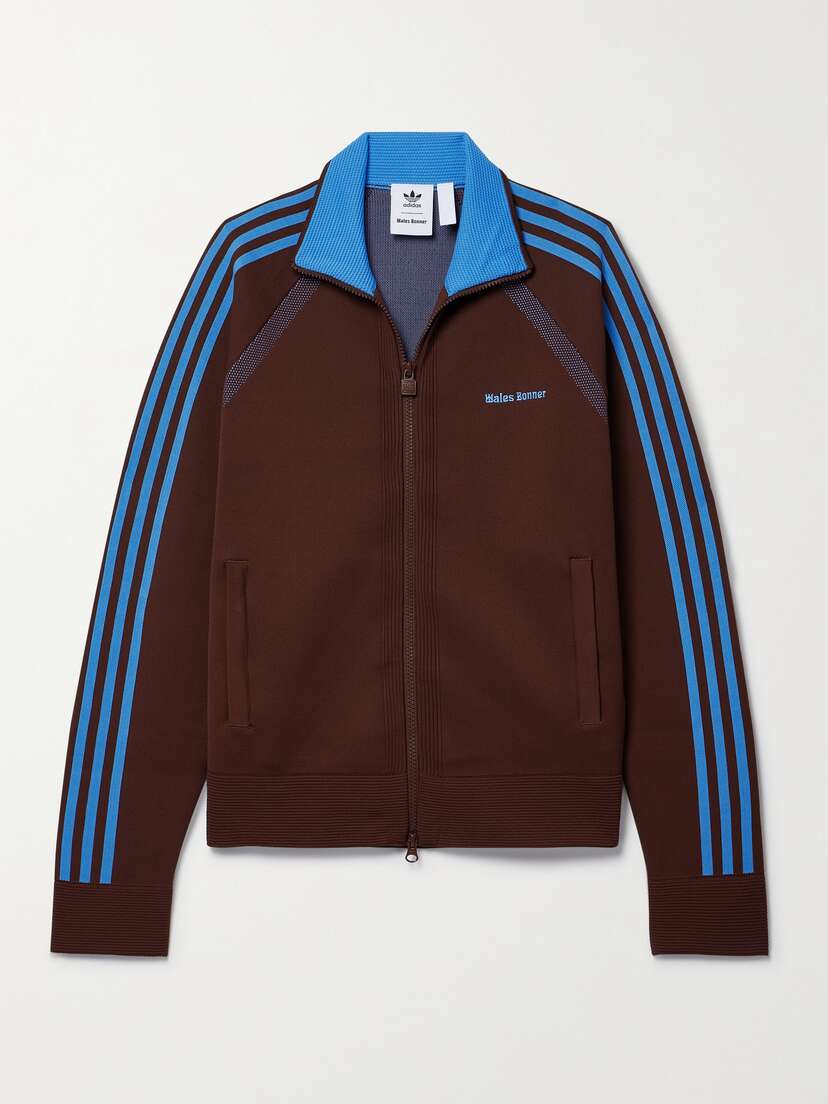 adidas Originals + Wales Bonner Mesh-trimmed Recycled Stretch-knit Track Jacket