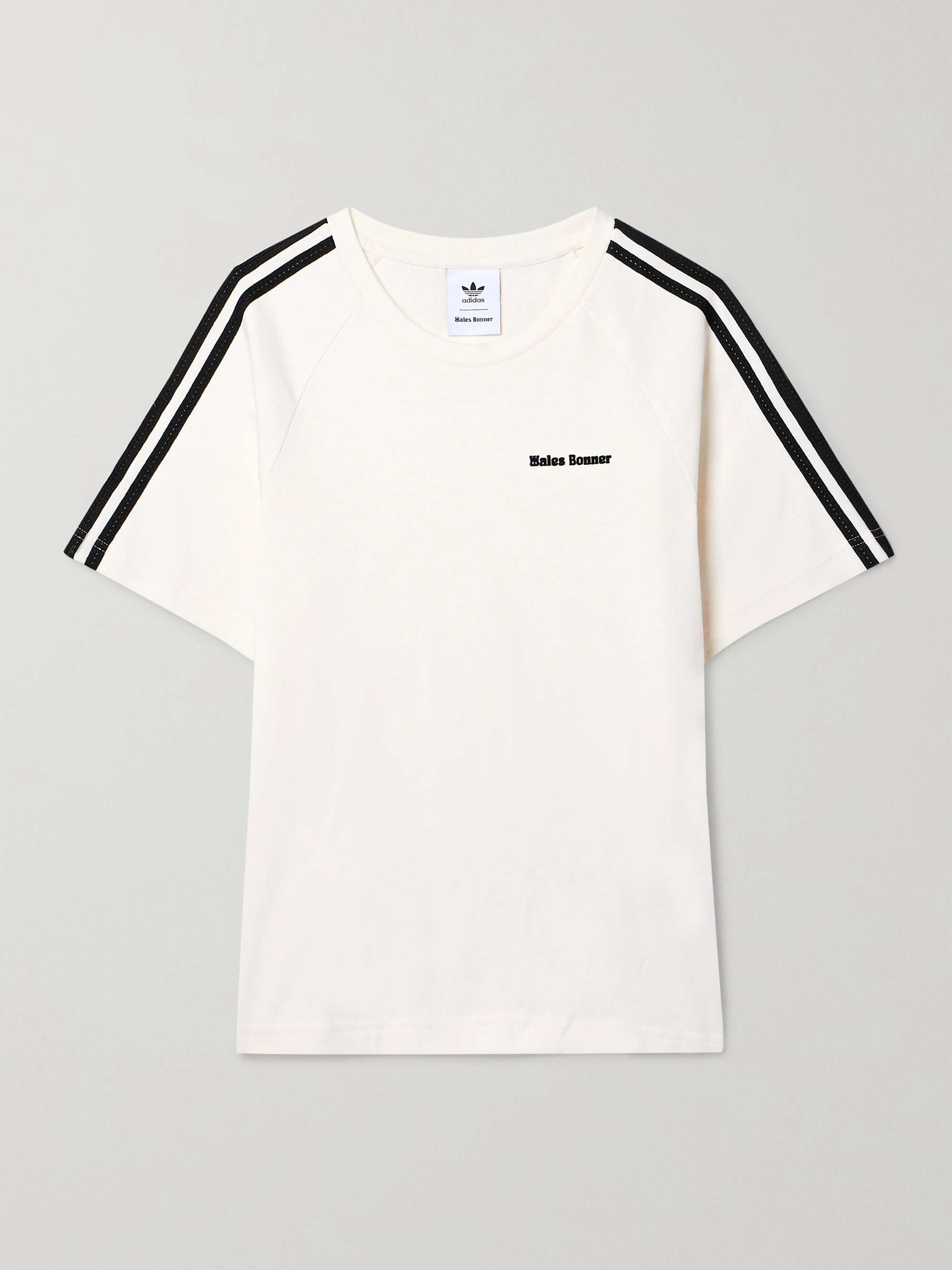 Bonner organic Wales cotton-jersey crochet-trimmed | ADIDAS T-shirt flocked ORIGINALS NET-A-PORTER +