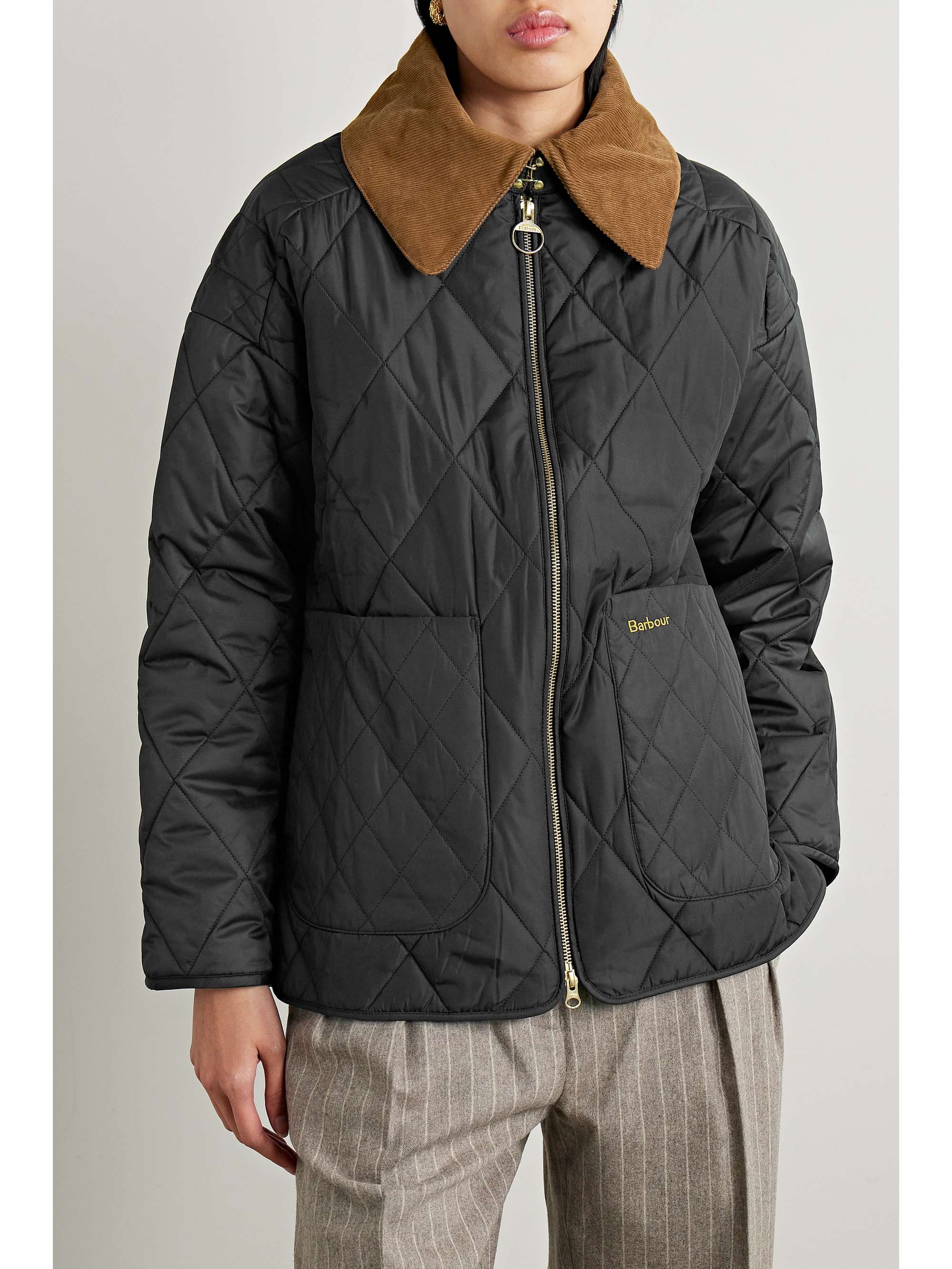 Woodhall cotton corduroy-trimmed quilted padded recycled shell jacket Woodhall cotton corduroy-trimmed quilted padded recycled shell jacket